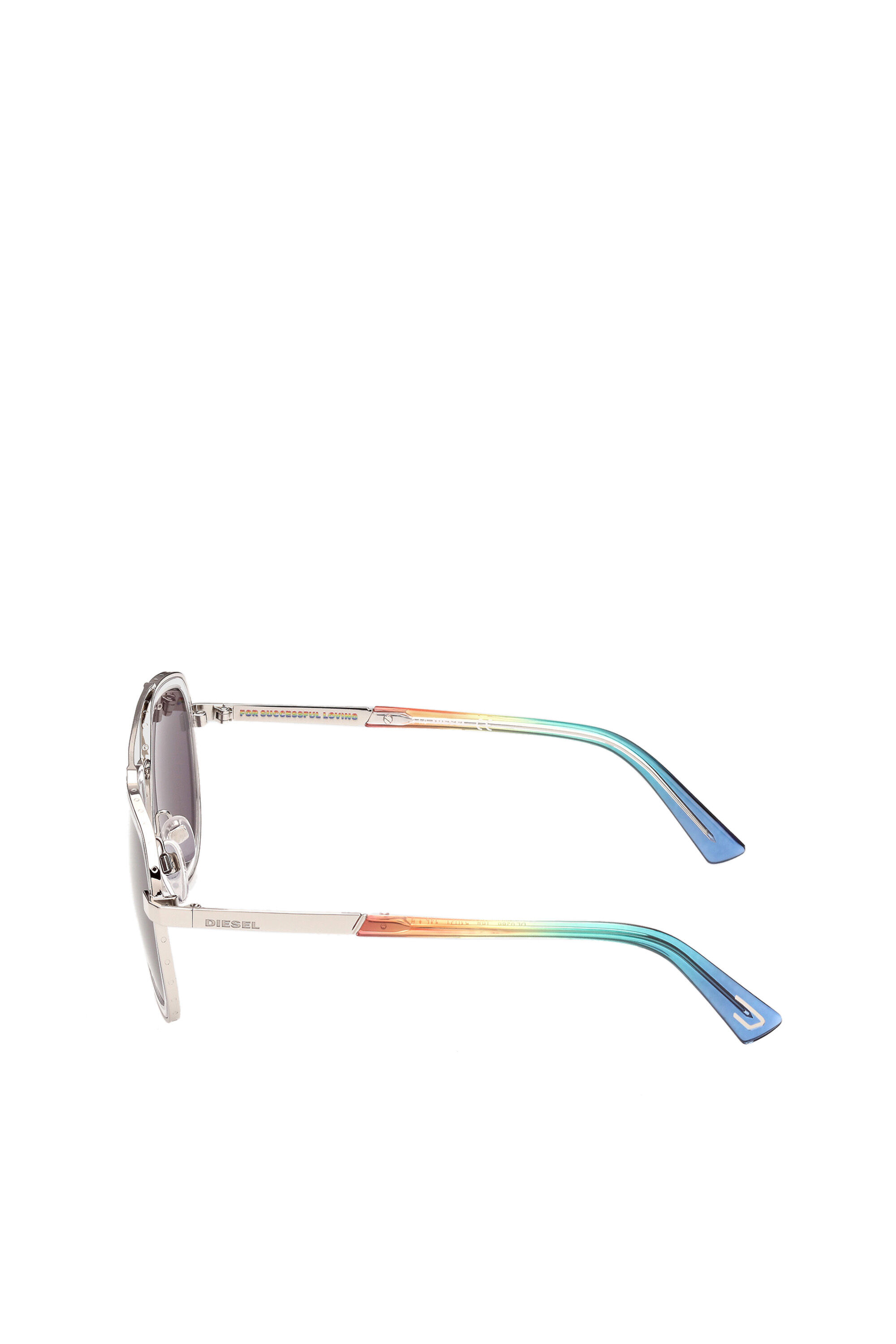 Diesel - DL0266, Unisex's Pilot glasses with "Pride" theme in Multicolor - 4
