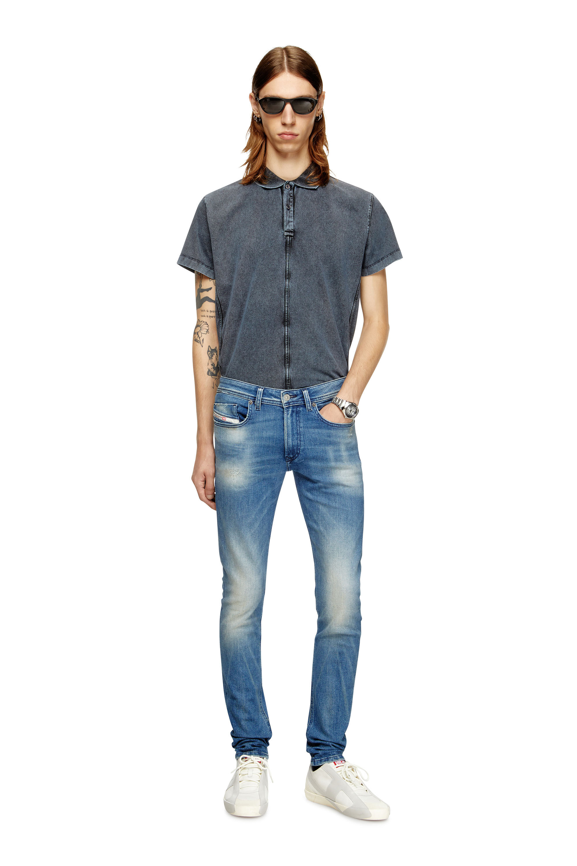 Diesel - Male's Skinny Jeans 1979 Sleenker 0DBDR, Medium Blue - 1