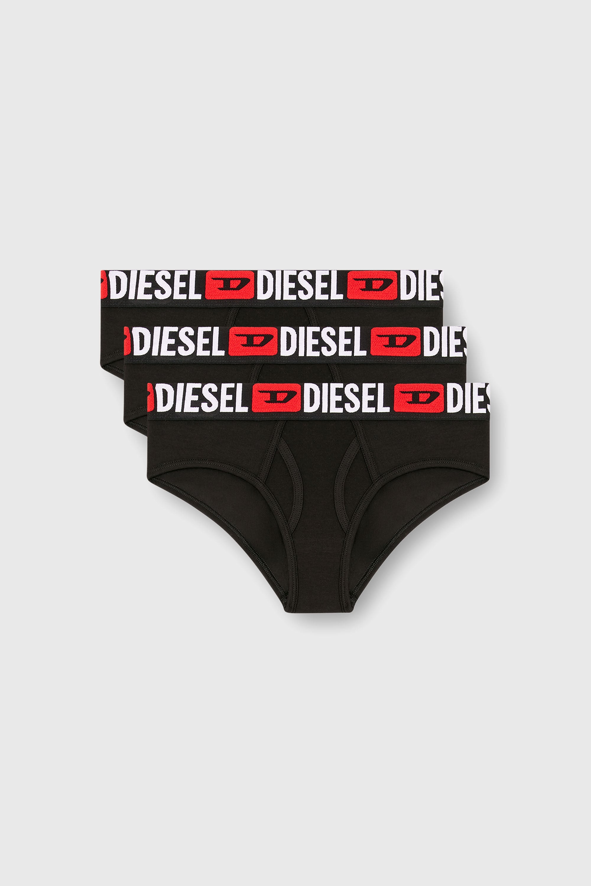 Diesel - OXY-D-CORE-3PACK, Paquete de tres bragas con cintura con logotipo grande Mujer in Negro - 2