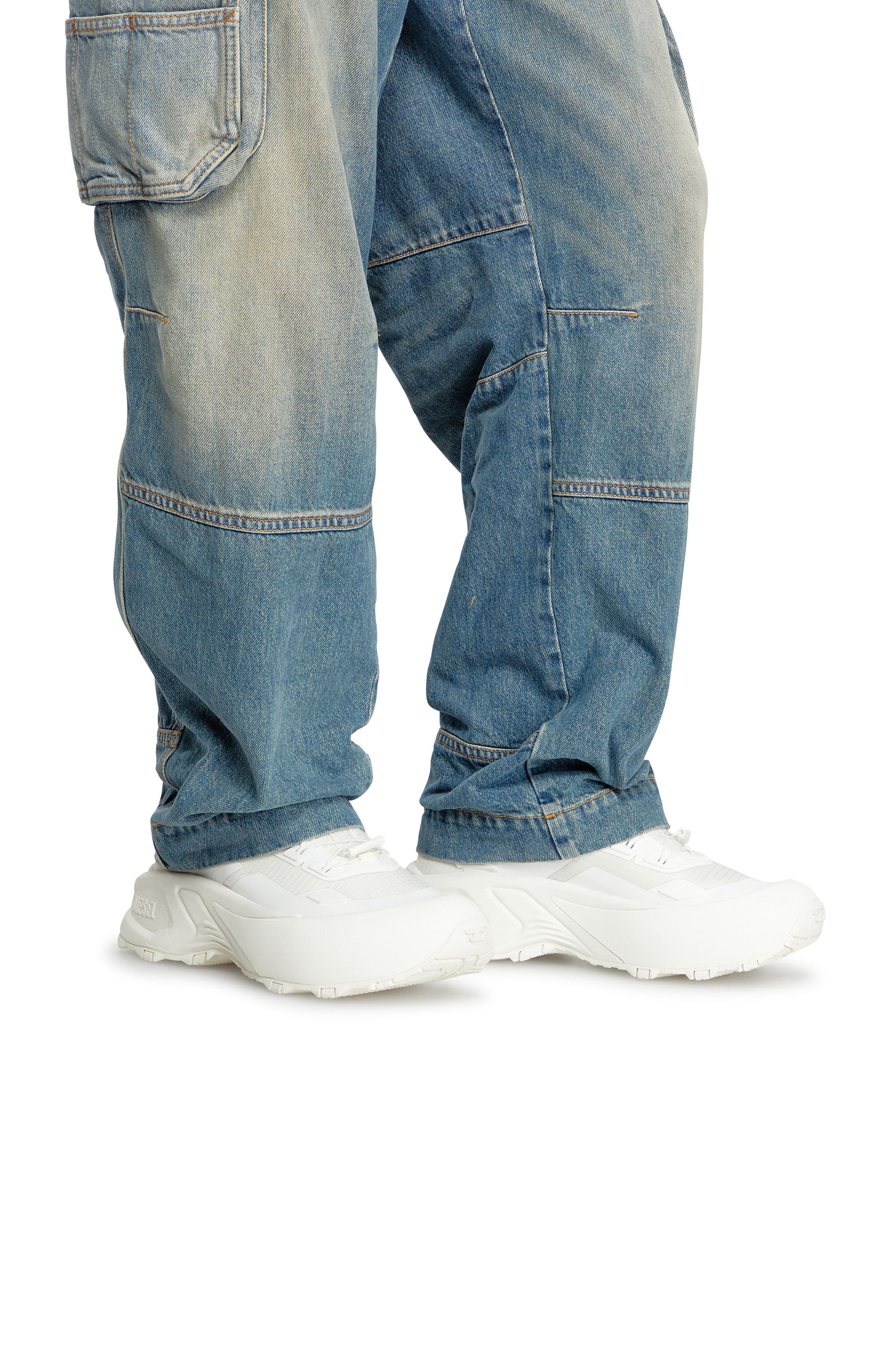 Men's D-Cage Runner-Sneakers in TPU-trimmed ripstop | White