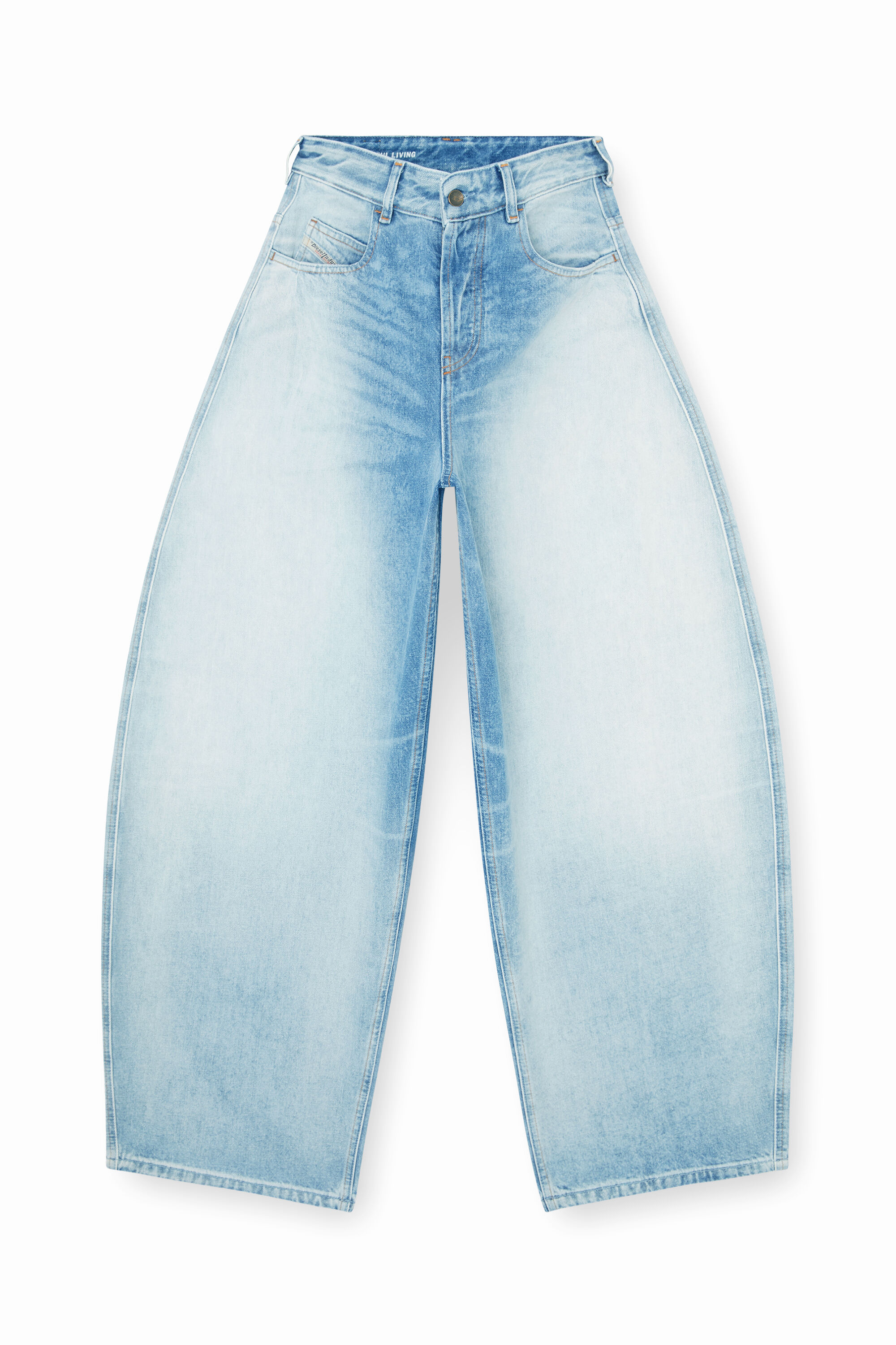 Light Blue Relaxed Fit Jeans for Women | Diesel® US