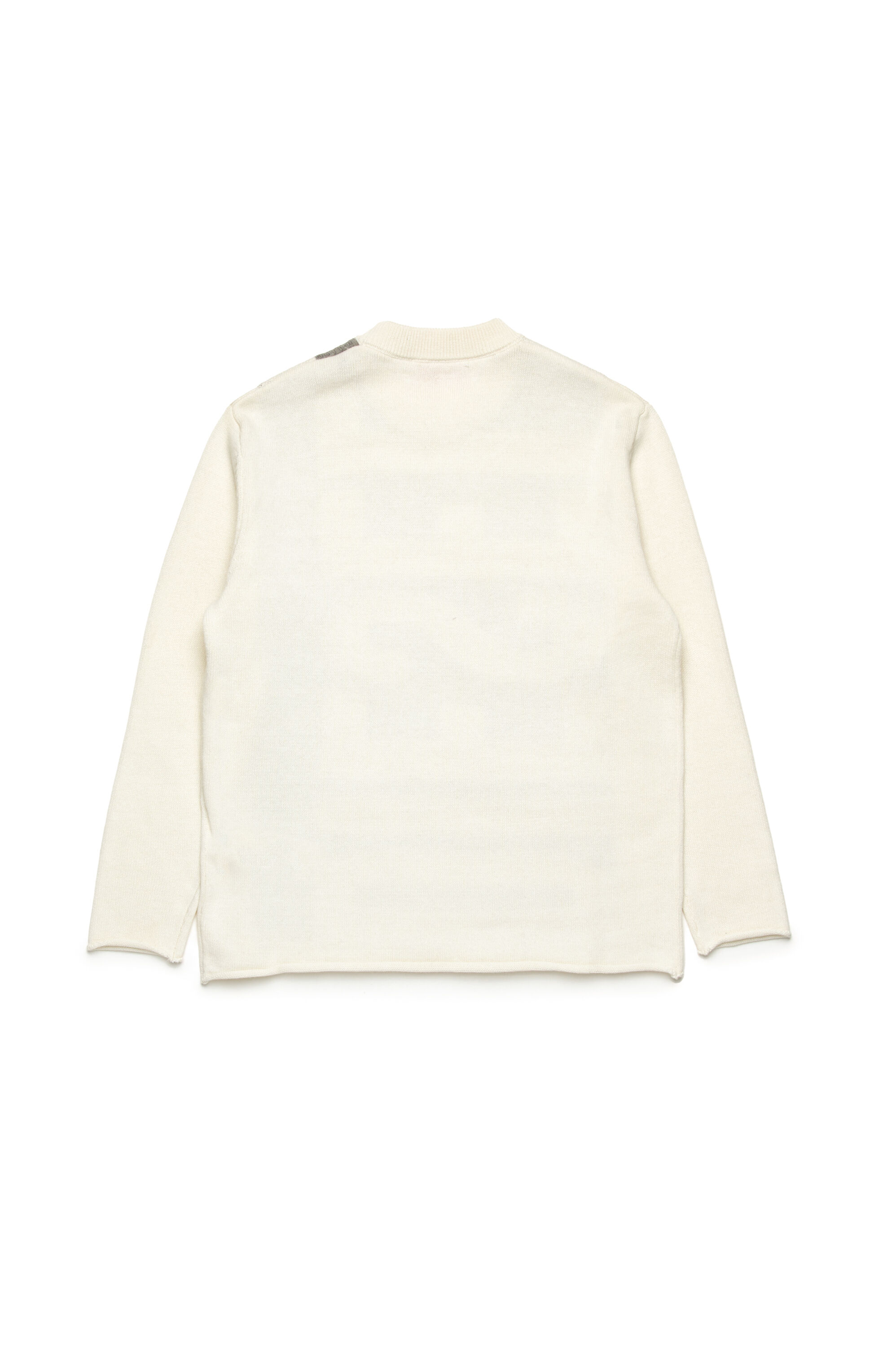 Diesel - KFLOYD OVER, Male's Jumper with peel-off logo in White - 2