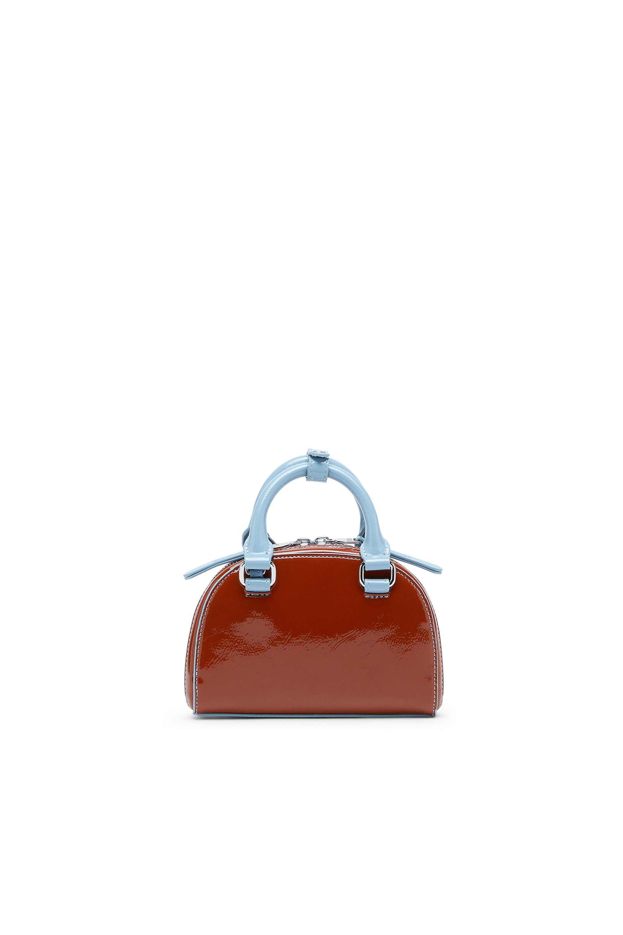 Women's 1DR Dome-Slim bowling bag with naplak effect | Brown | Diesel