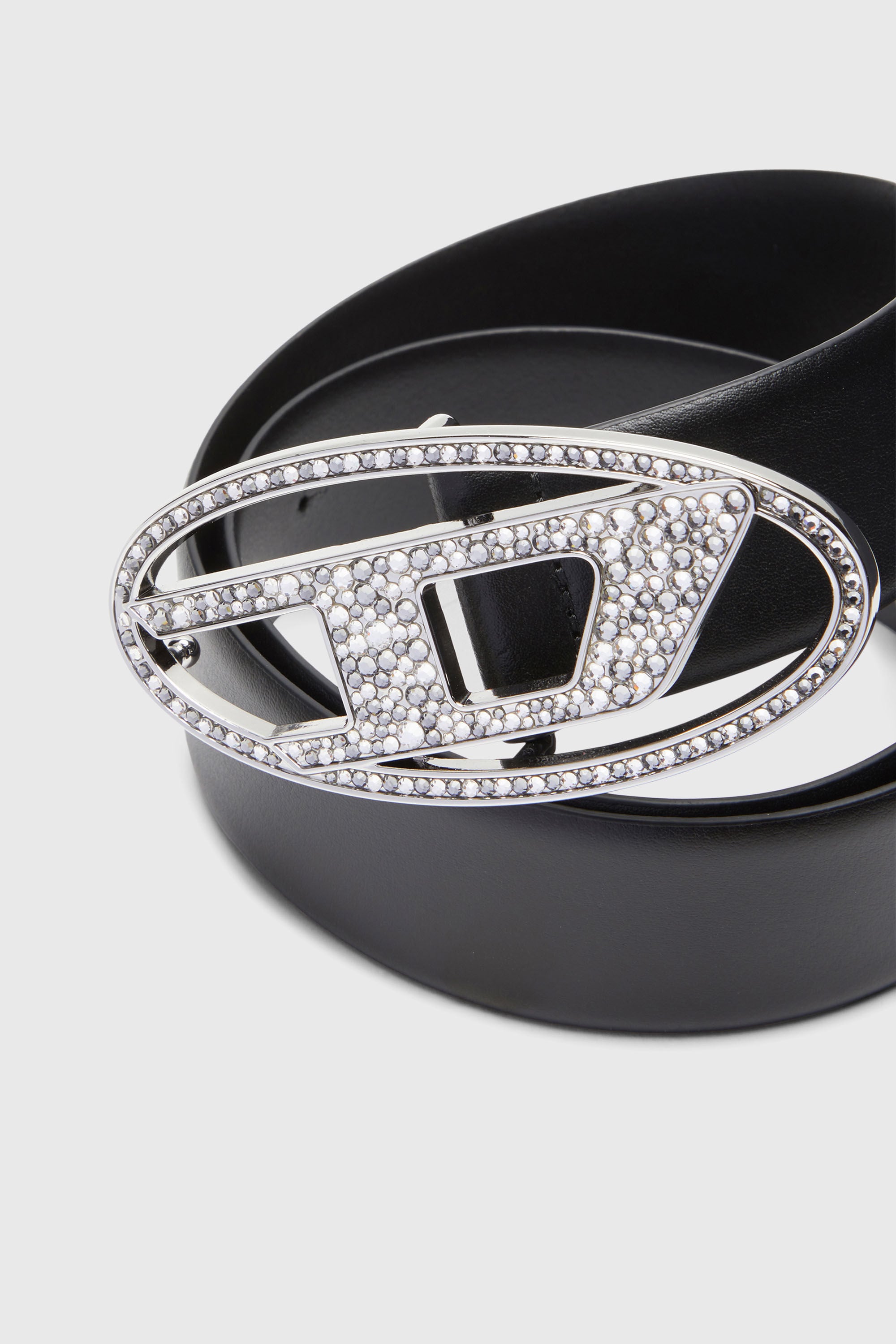 B-1DR STRASS - logo belt with strass | Black | Diesel {{Country}}