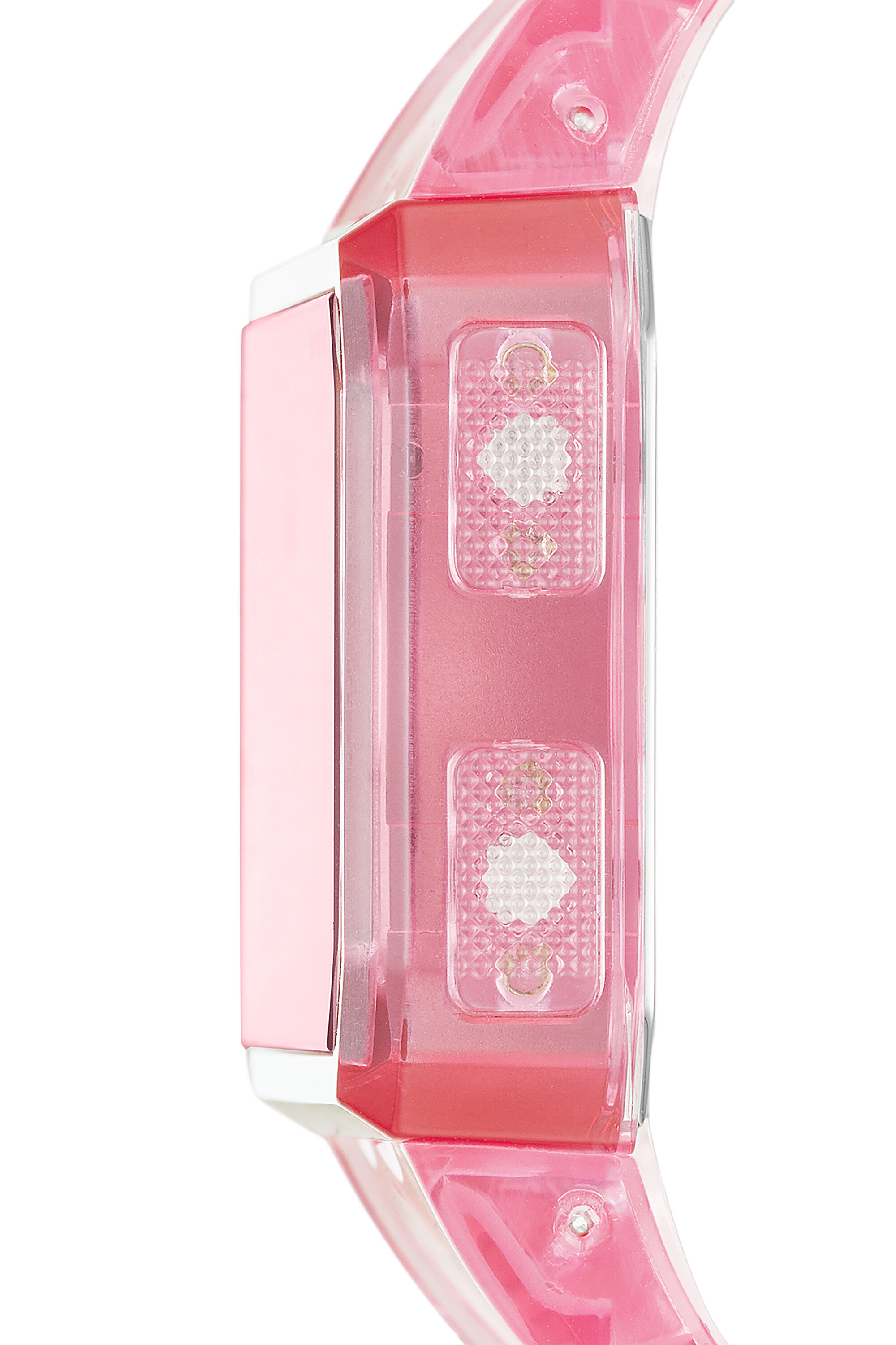 DZ1920 : Chopped Digital Millennial Pink Transparent Watch