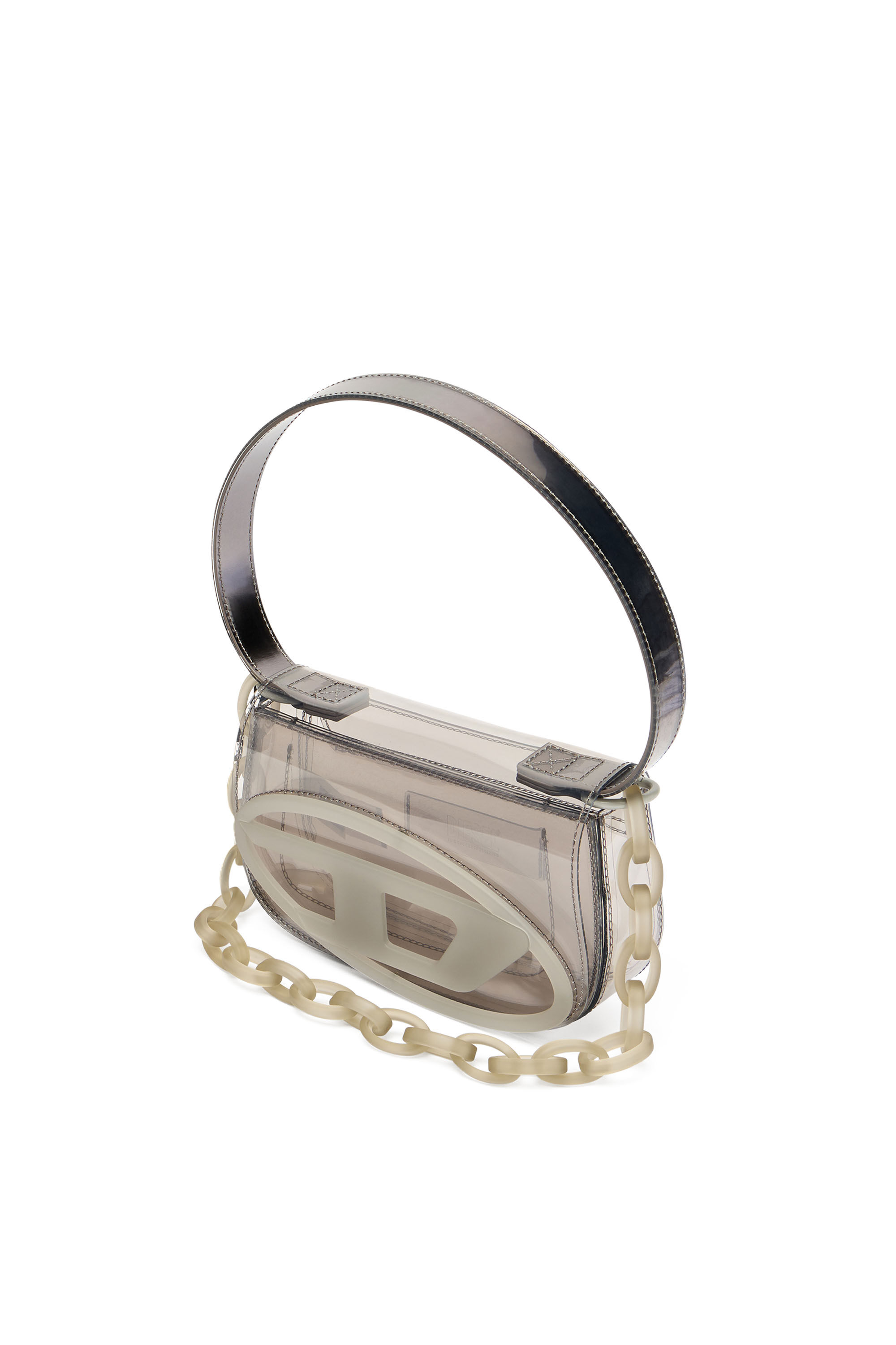 Diesel - 1DR, Female's 1DR-Iconic shoulder bag in transparent TPU in Grey - 7