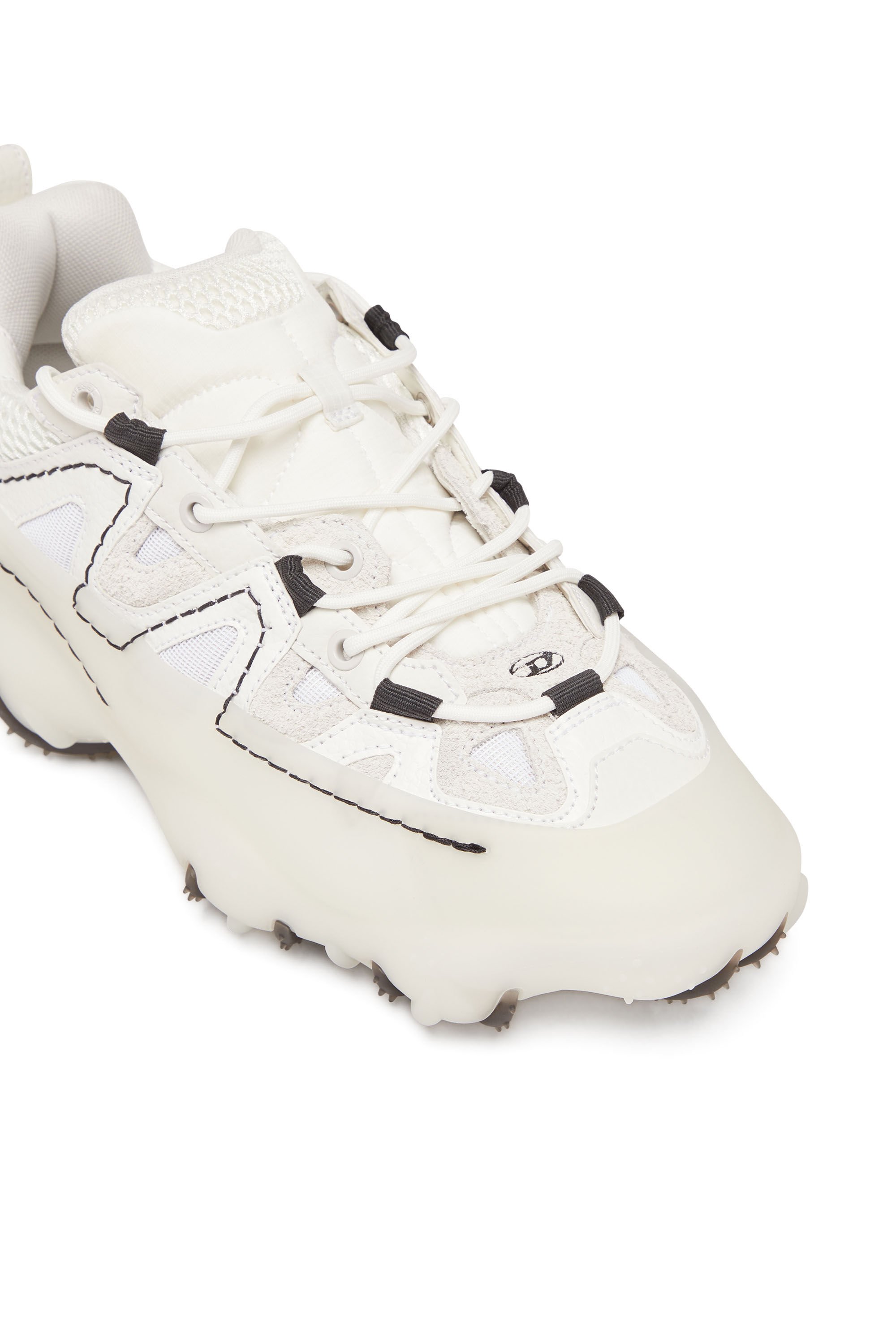 Diesel - S-PROTOTYPE P1, Male's S-Prototype P1-Low-top sneakers with rubber overlay in White - 6