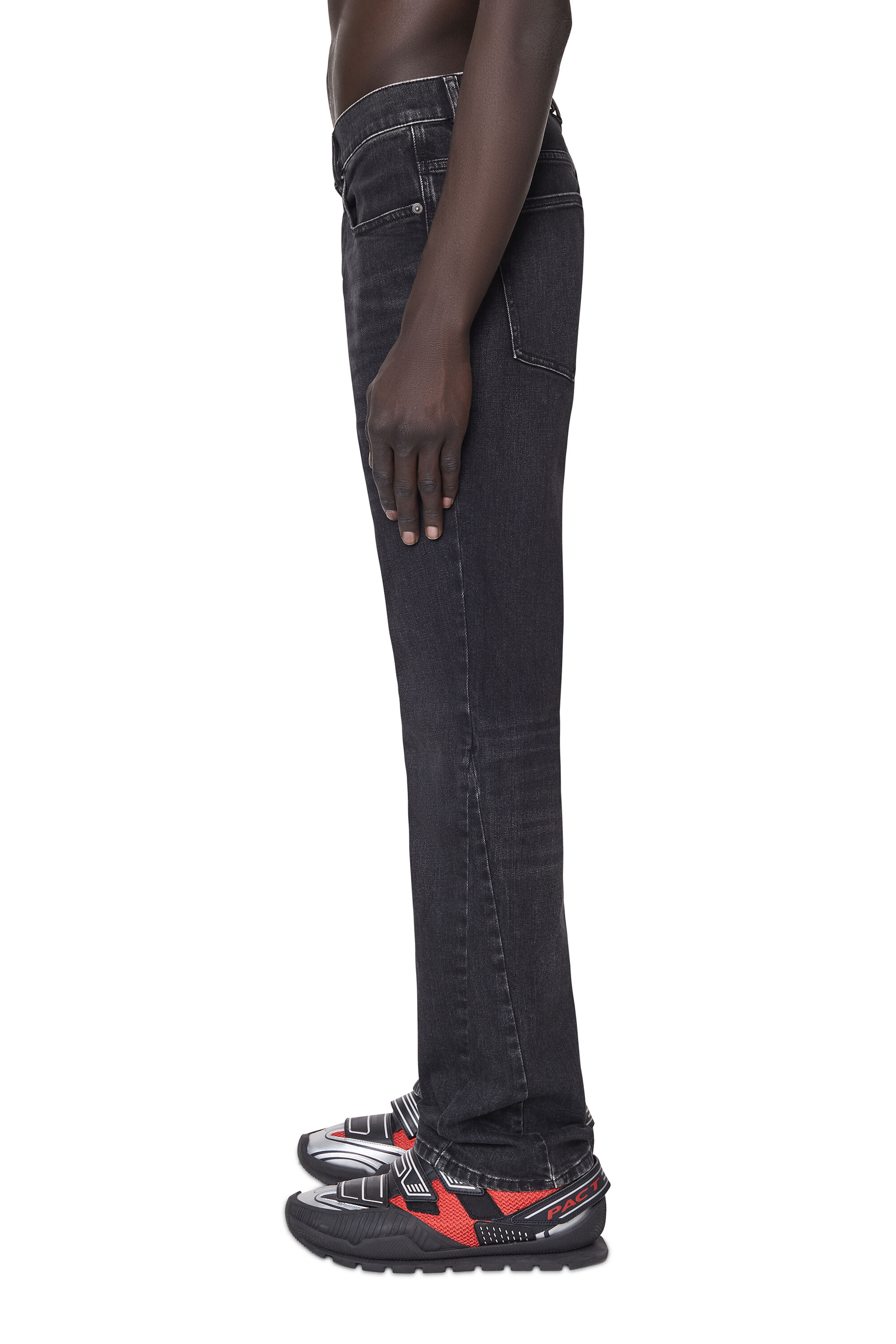 Diesel - Bootcut Jeans 2021 D-Vocs 09B83 Homme, Noir/Gris foncé - Image 5