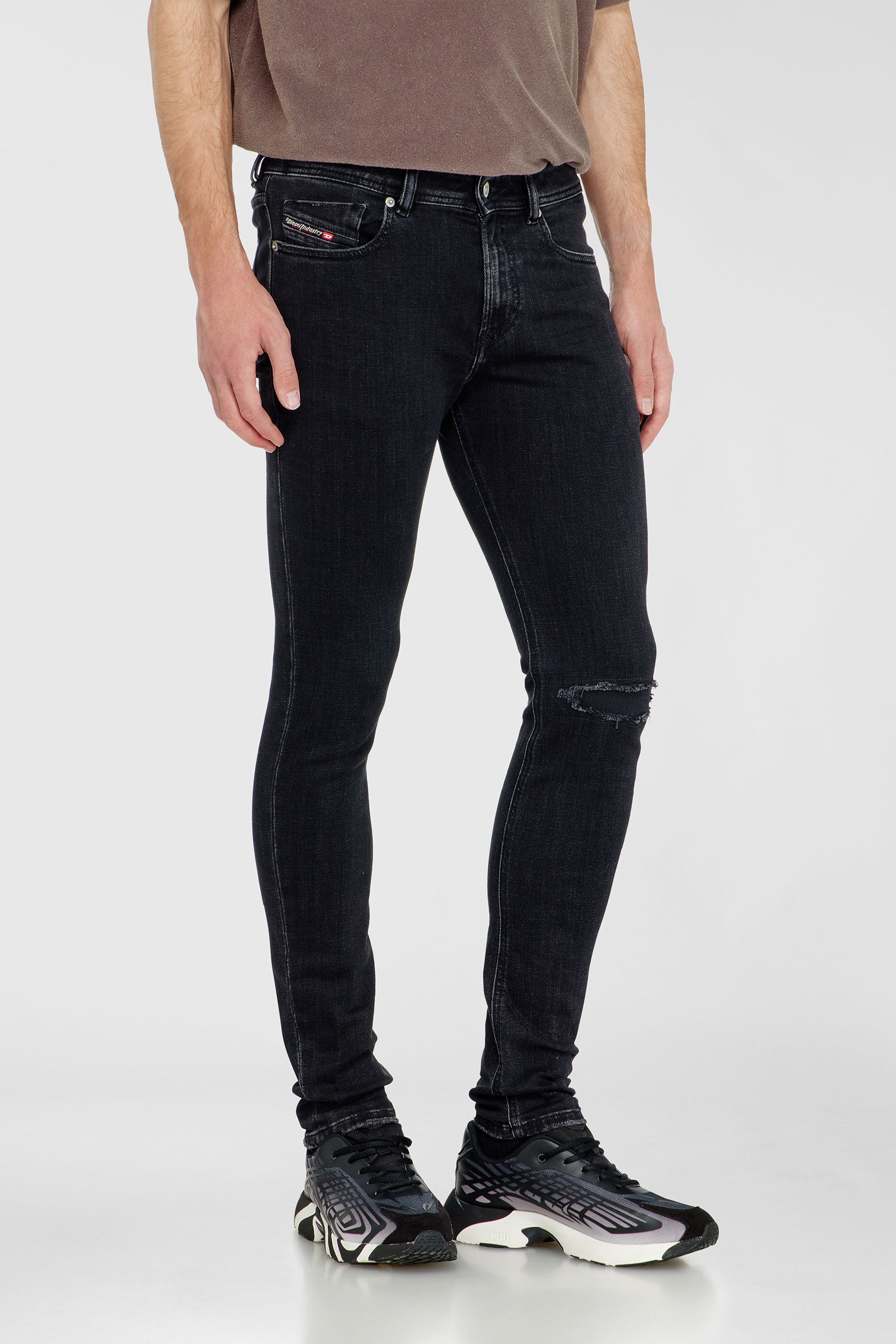 Diesel - Skinny Jeans 1979 Sleenker 09P74 Hombre, Negro/Gris oscuro - 7