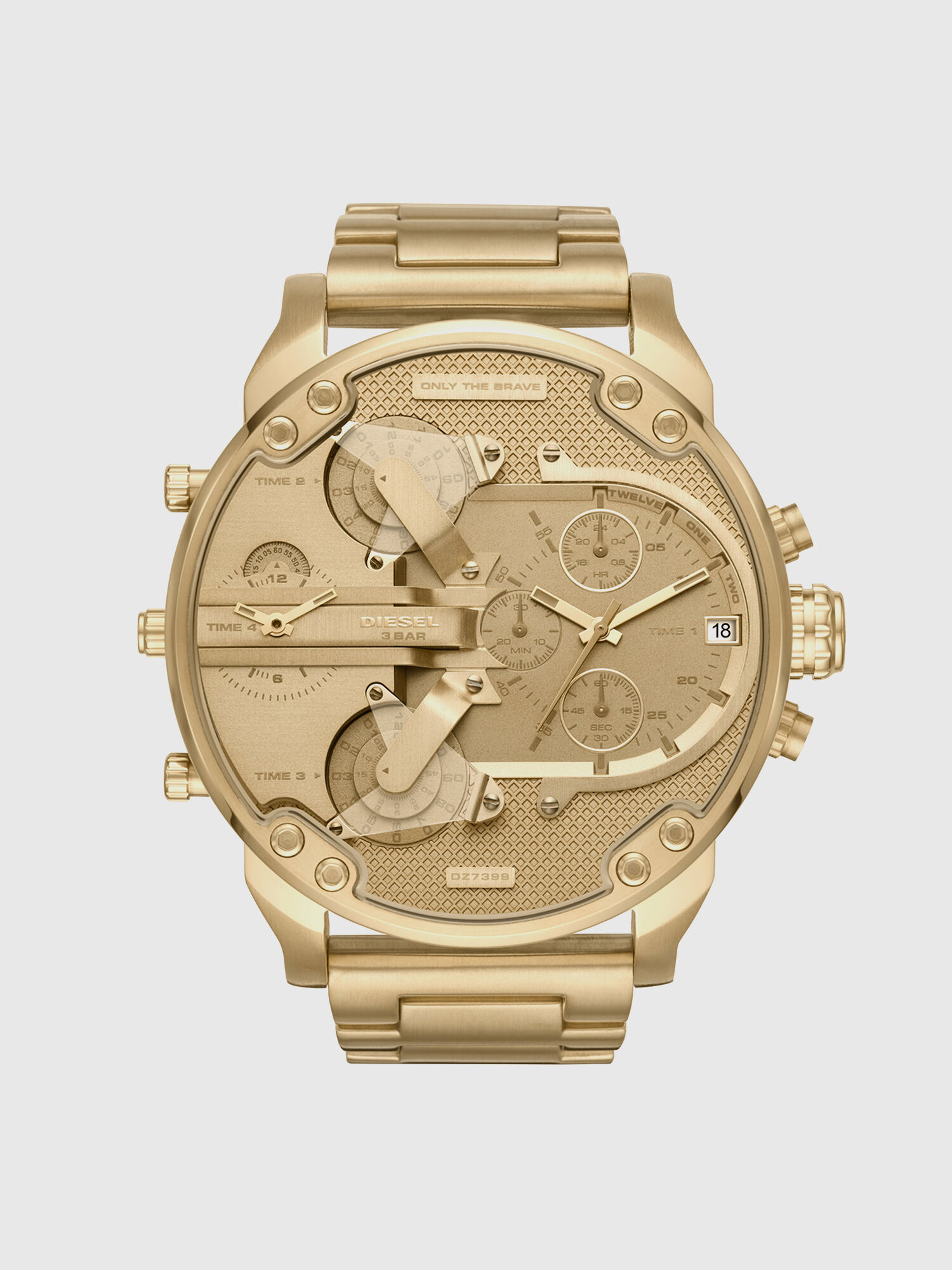 Diesel - DZ7399, Mr. Daddy 2.0 montre dorée avec cadran détaillé, 57 mm Homme in Doré - 1