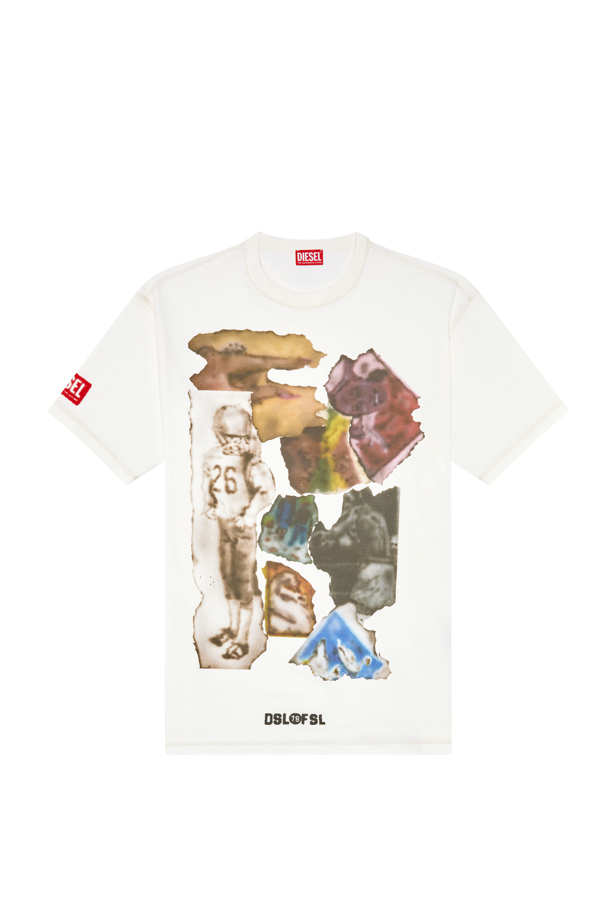 Diesel - T-WASH-N3, Man's T-shirt with airbrush print in White - 2