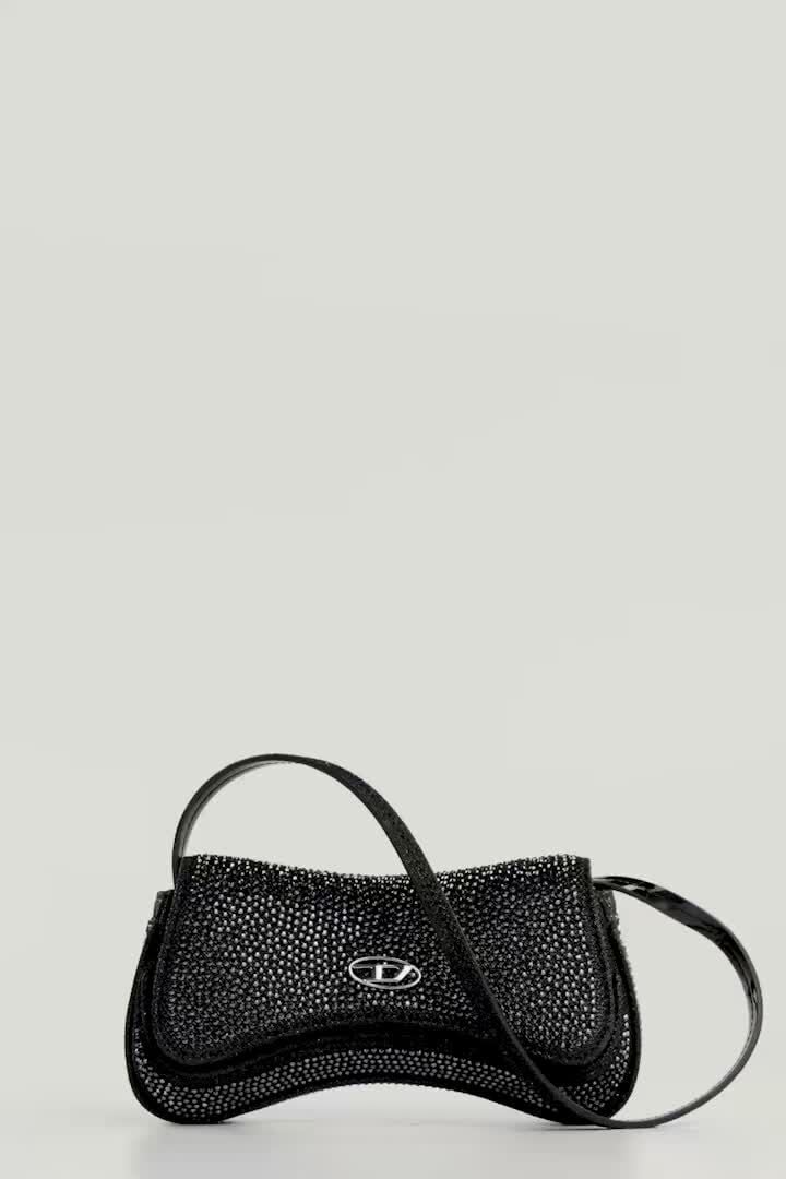 Women's Play-Small crossbody bag with crystal | Black | Diesel