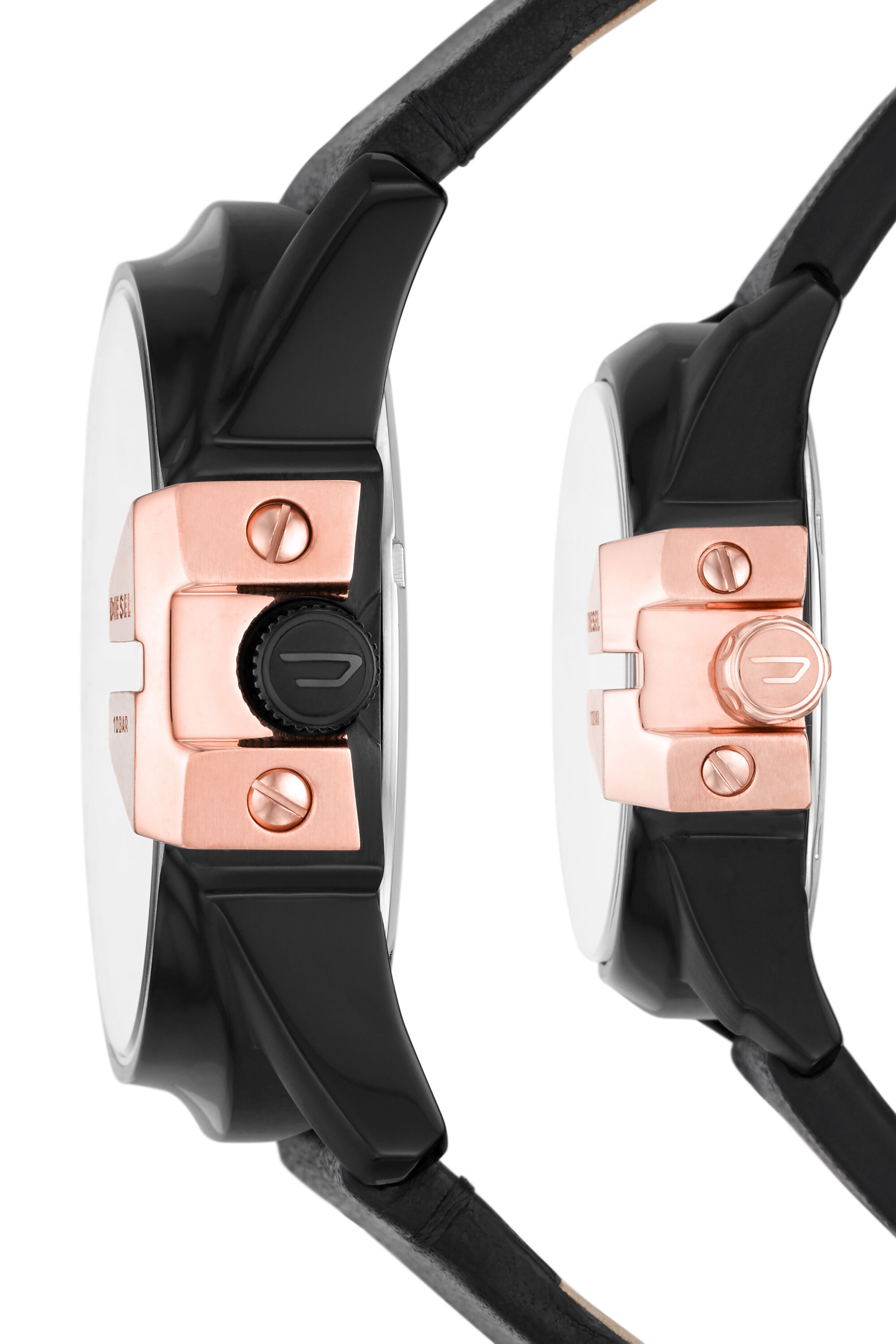 Diesel - DZ1977, Female's Master Chief Leather Watch Set in Black/Pink - 3