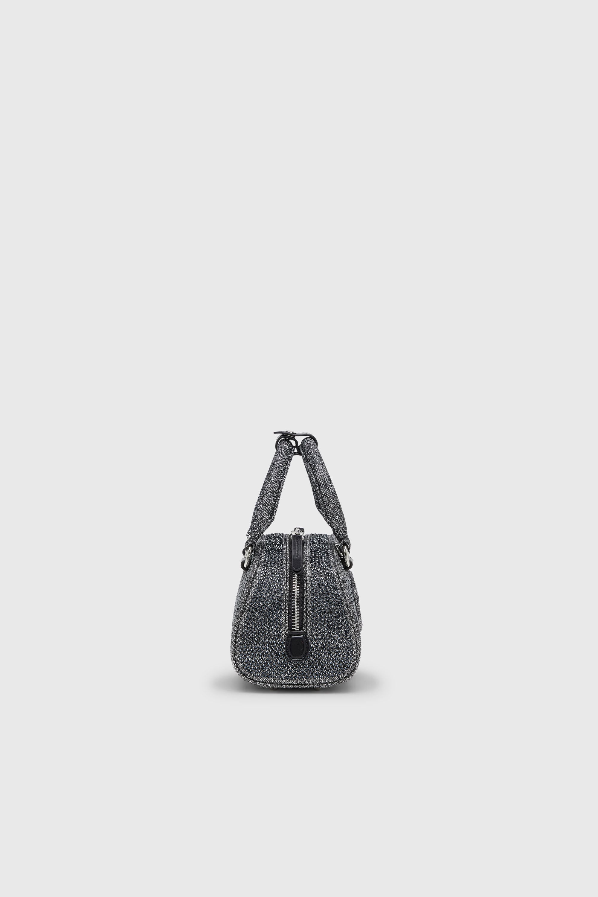 Diesel - 1DR DOME CROSSBODY, 1DR Dome - Petit sac bandouli&egrave;re en crystal Lurex Femme in Noir - 4