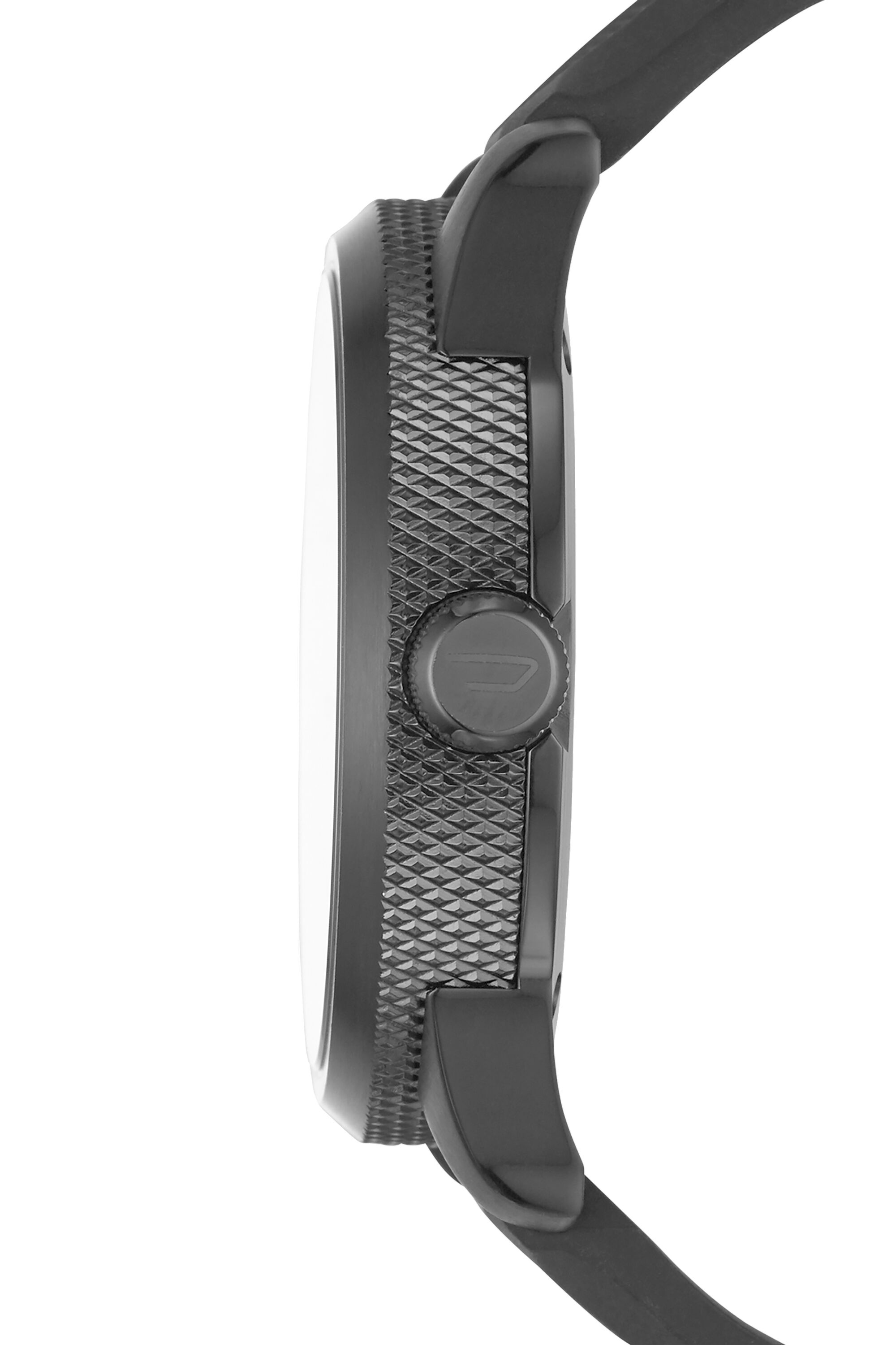 DZ1807 Man: Rasp total black silicon watch, 46 mm | Diesel