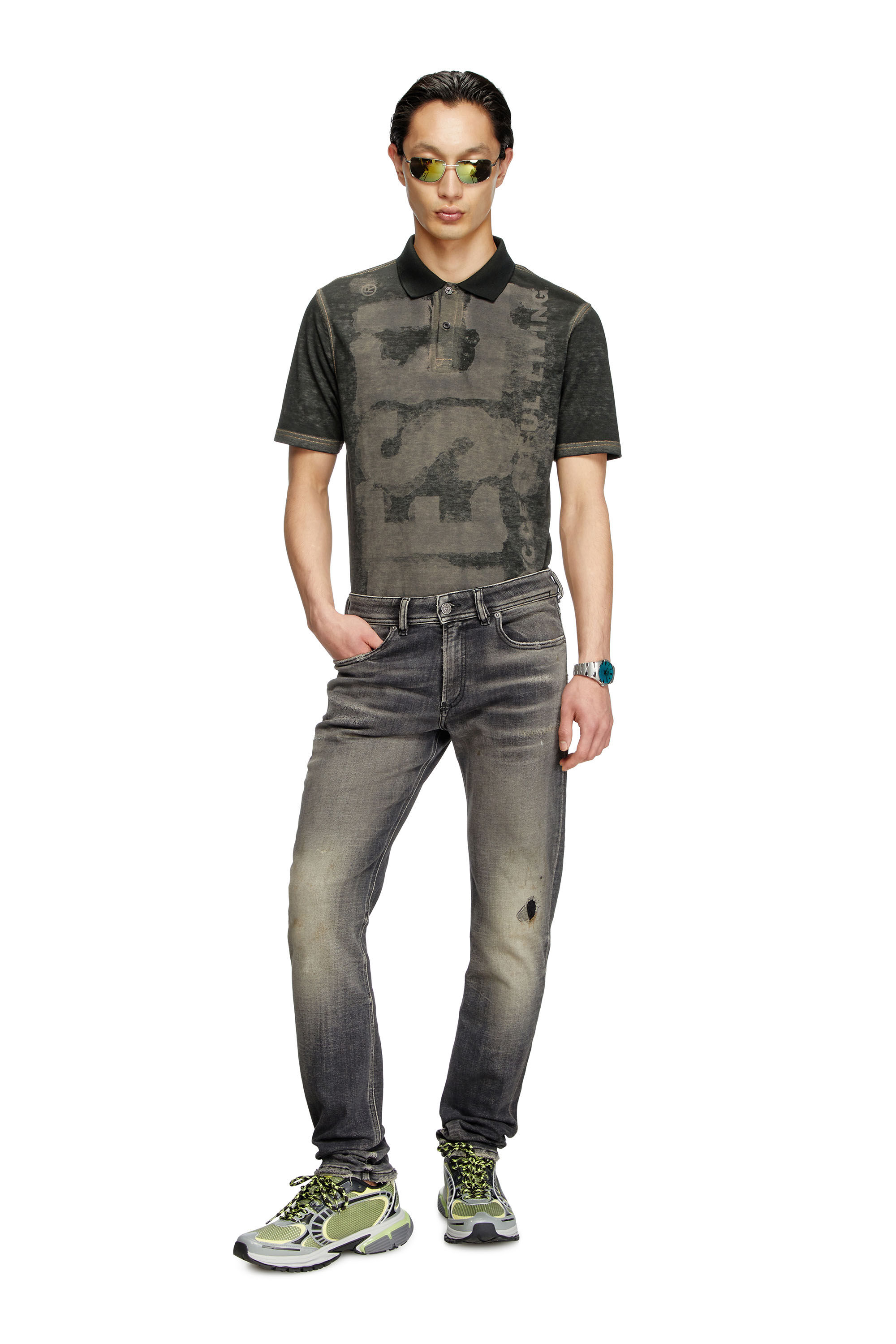 Diesel - Male's Skinny Jeans 1979 Sleenker 09K56, Black/Dark Grey - 1