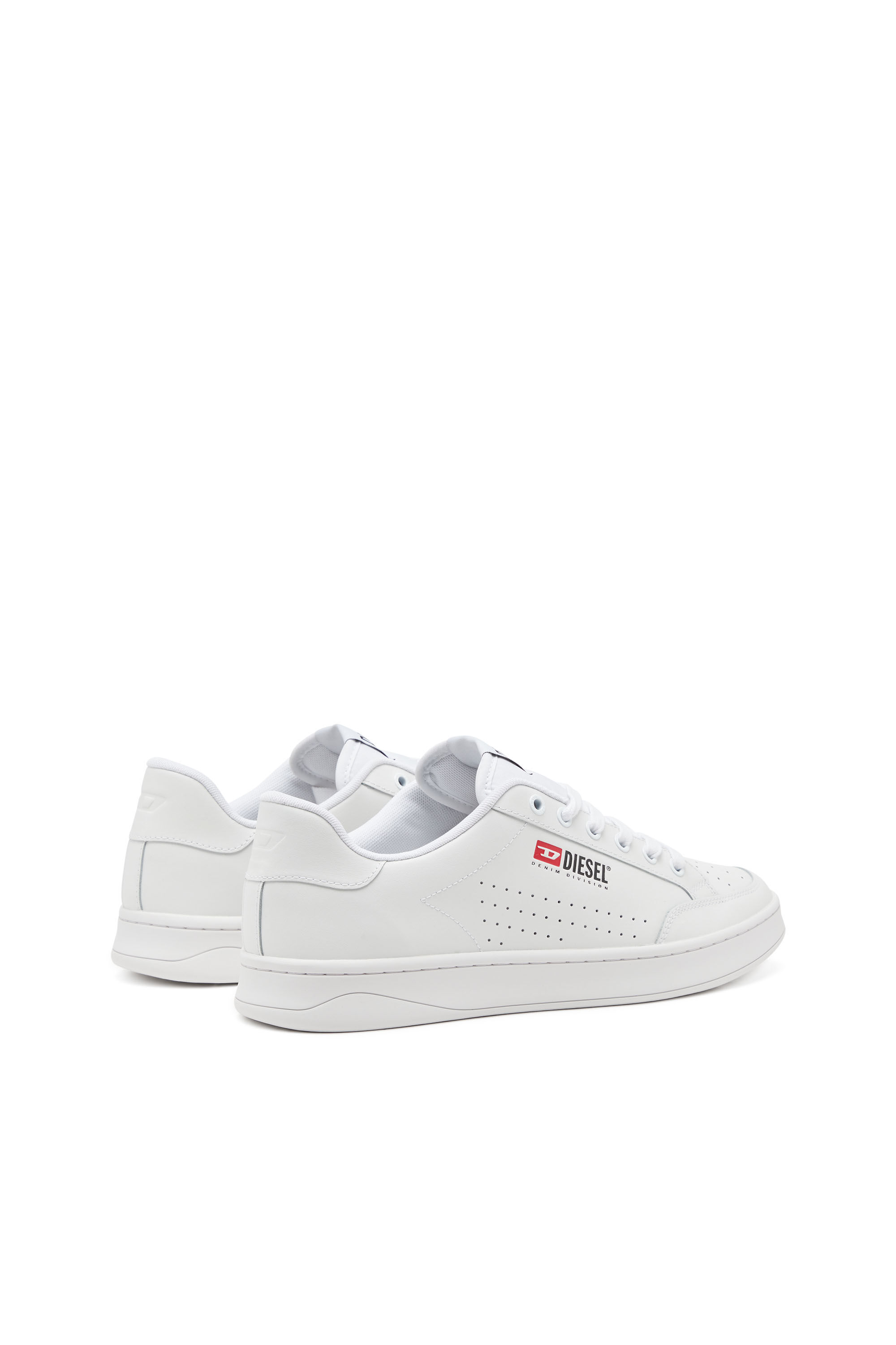 Diesel - S-ATHENE VTG, Male's S-Athene-Low-top sneakers in leather and nylon in White - 3