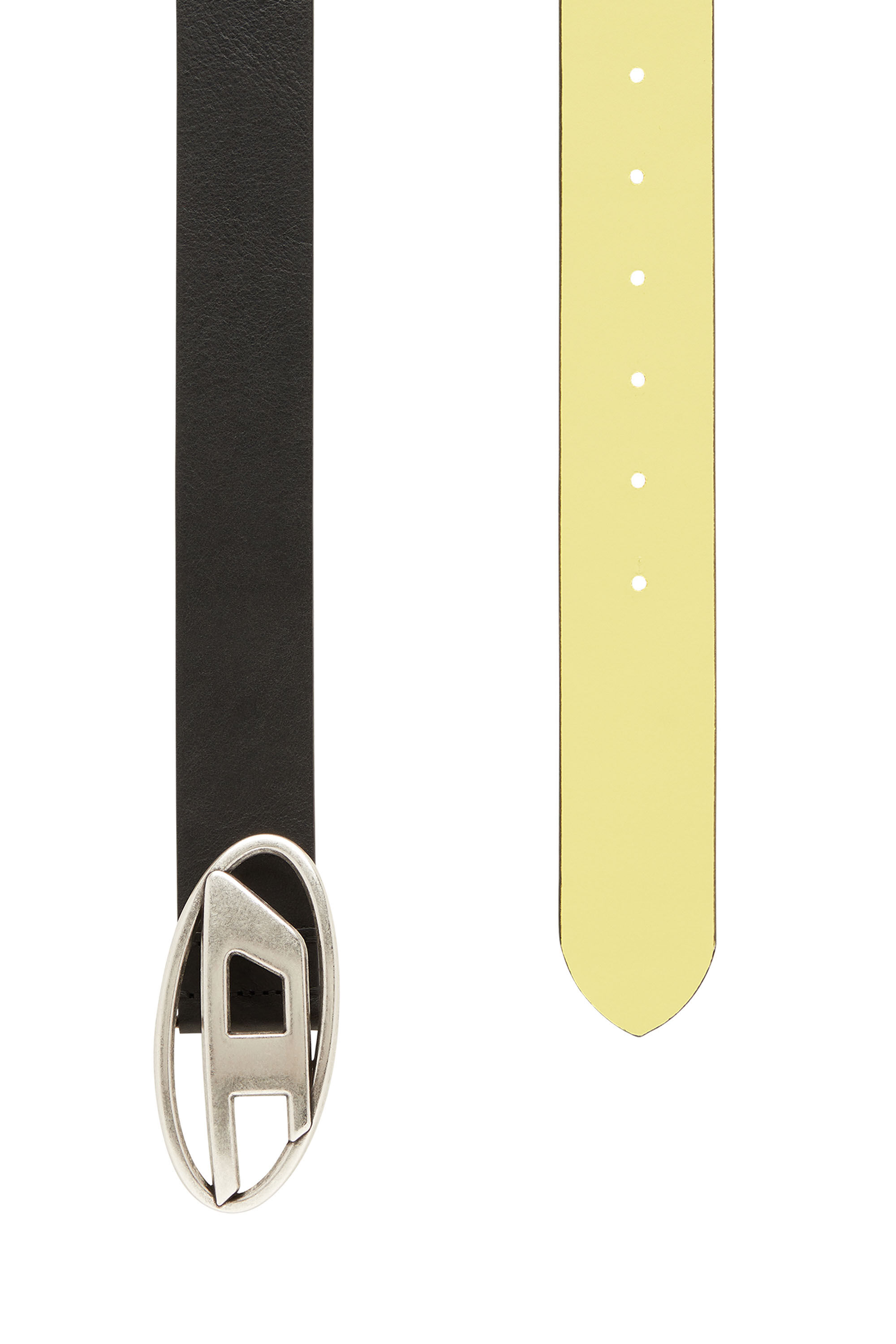 Men's Reversible leather belt D logo buckle | Diesel B-1DR REV