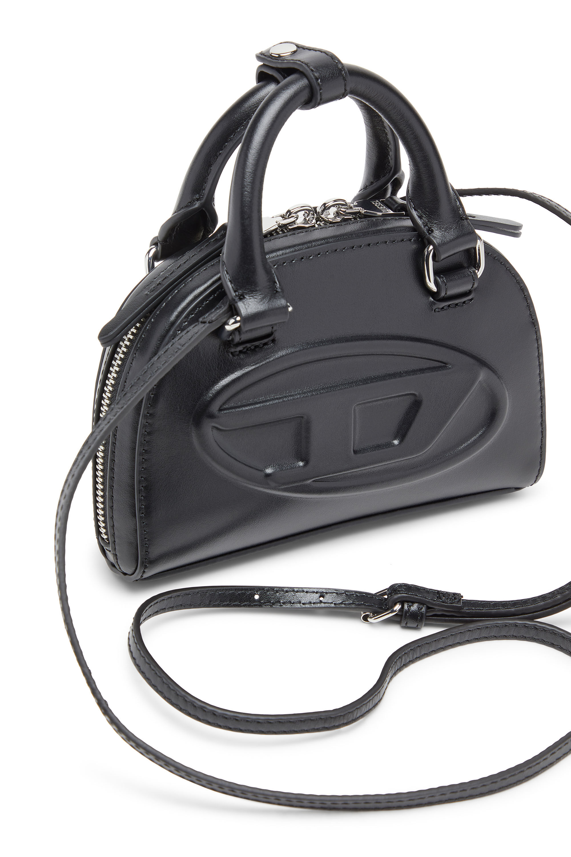 Women's 1DR Dome-Slim bowling bag in nappa leather | Black | Diesel