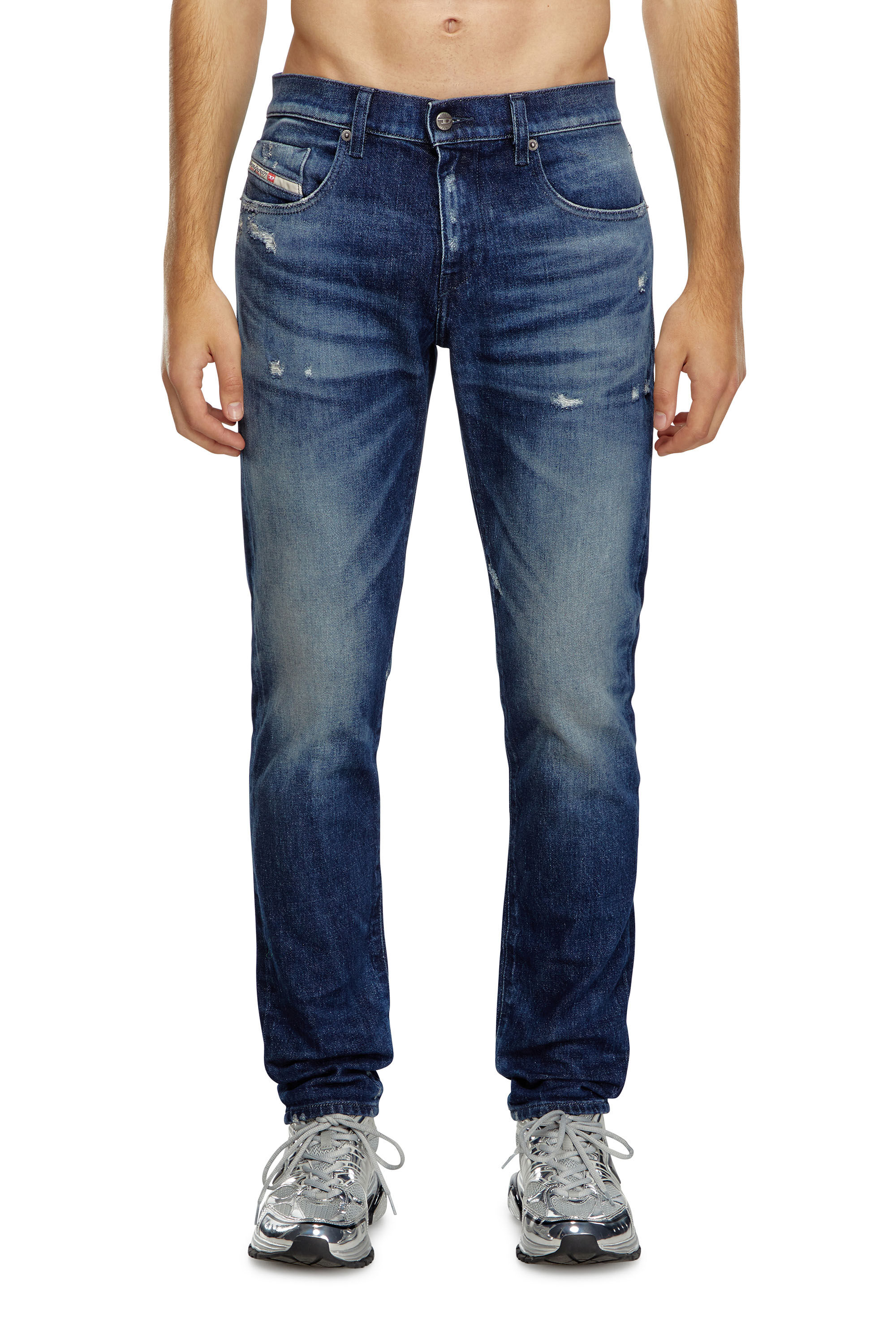 Diesel - Slim Jeans 2019 D-Strukt 09J56 Homme, Bleu Foncé - Image 3
