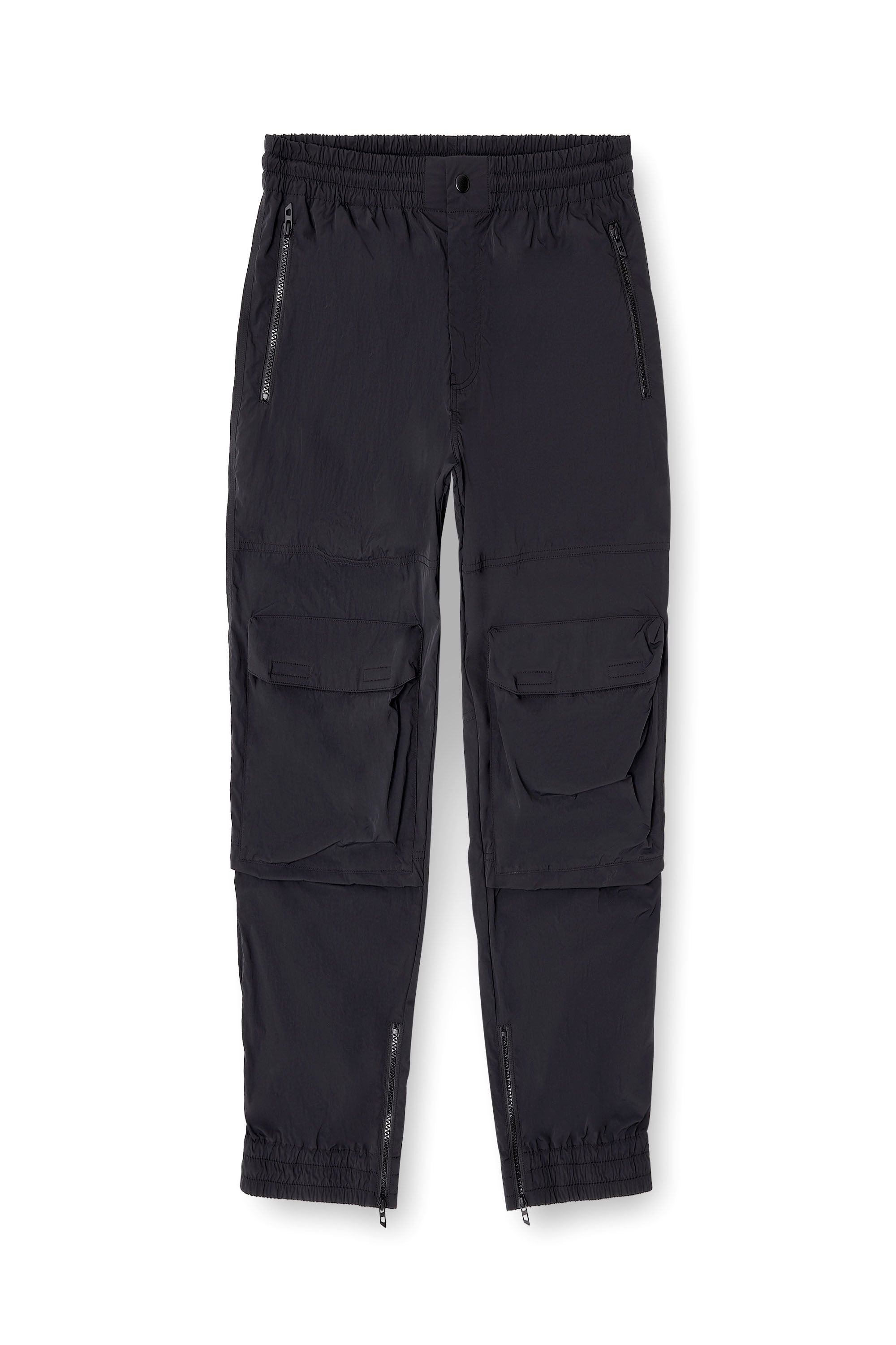 Diesel - P-BEECK-WRD-AKAD, Man's Nylon pants with cargo pockets in Black - 2