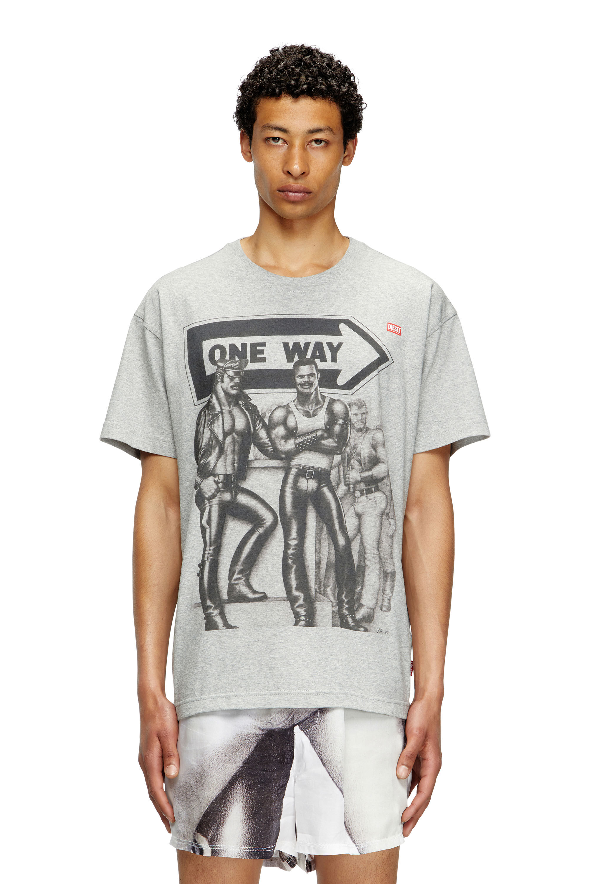 Women's T-shirt with graphic print | Grey | Diesel