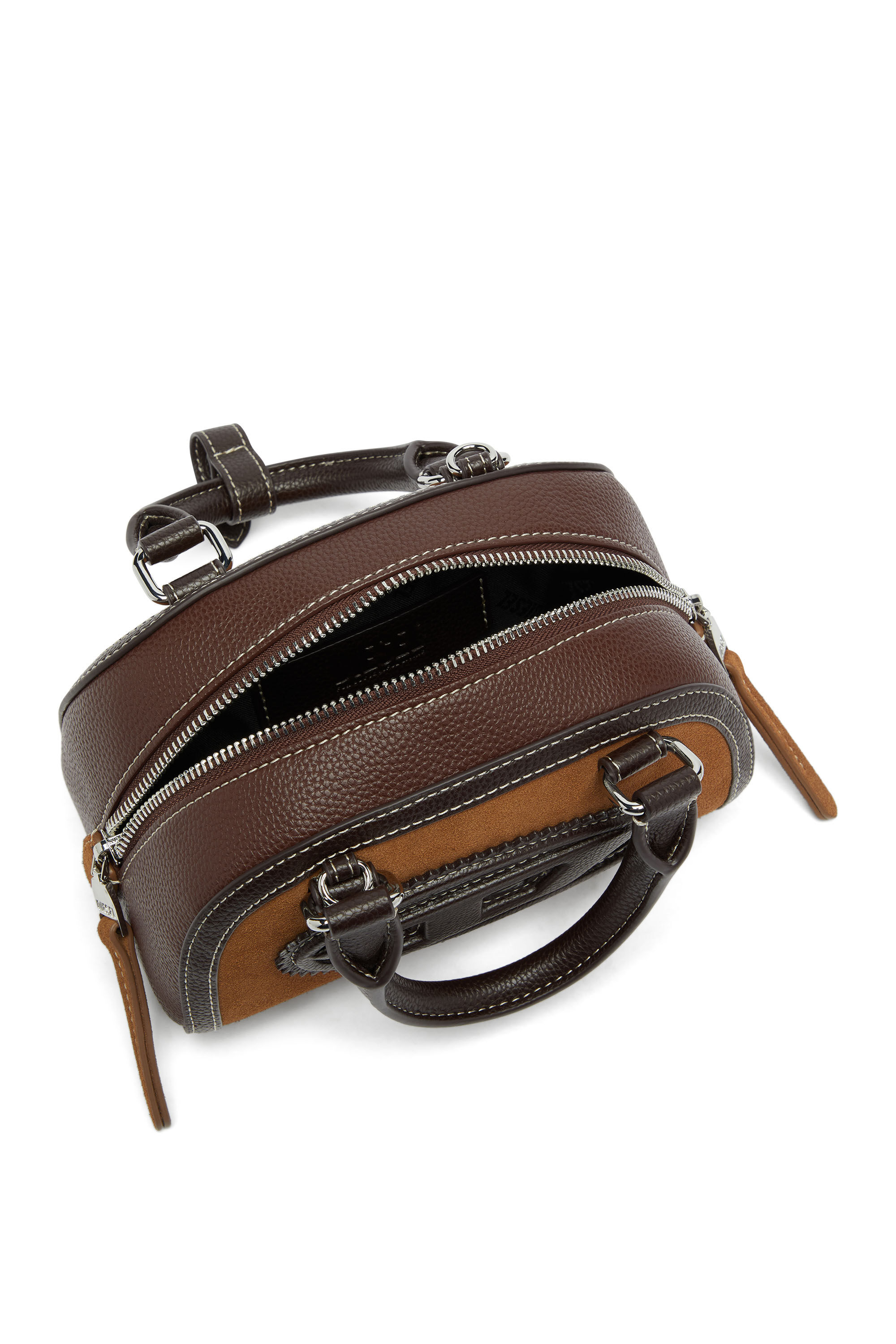 Diesel - 1DR DOME CROSSBODY, Woman's 1DR Dome - Small bowling bag in suede and grainy PU in null - 3