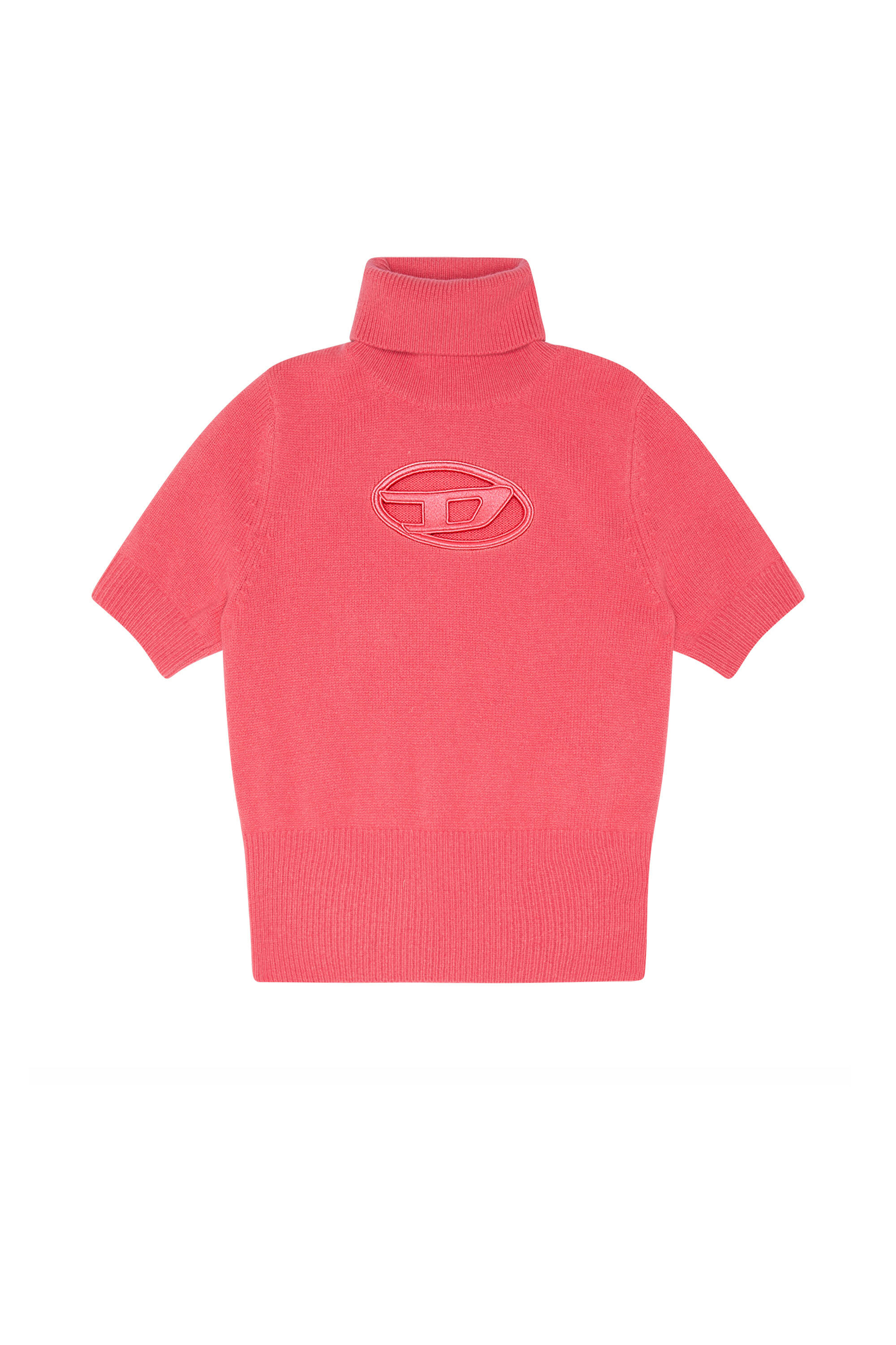 Diesel - M-ARGARET, Female's Short-sleeve jumper with cut-out logo in Pink - 2