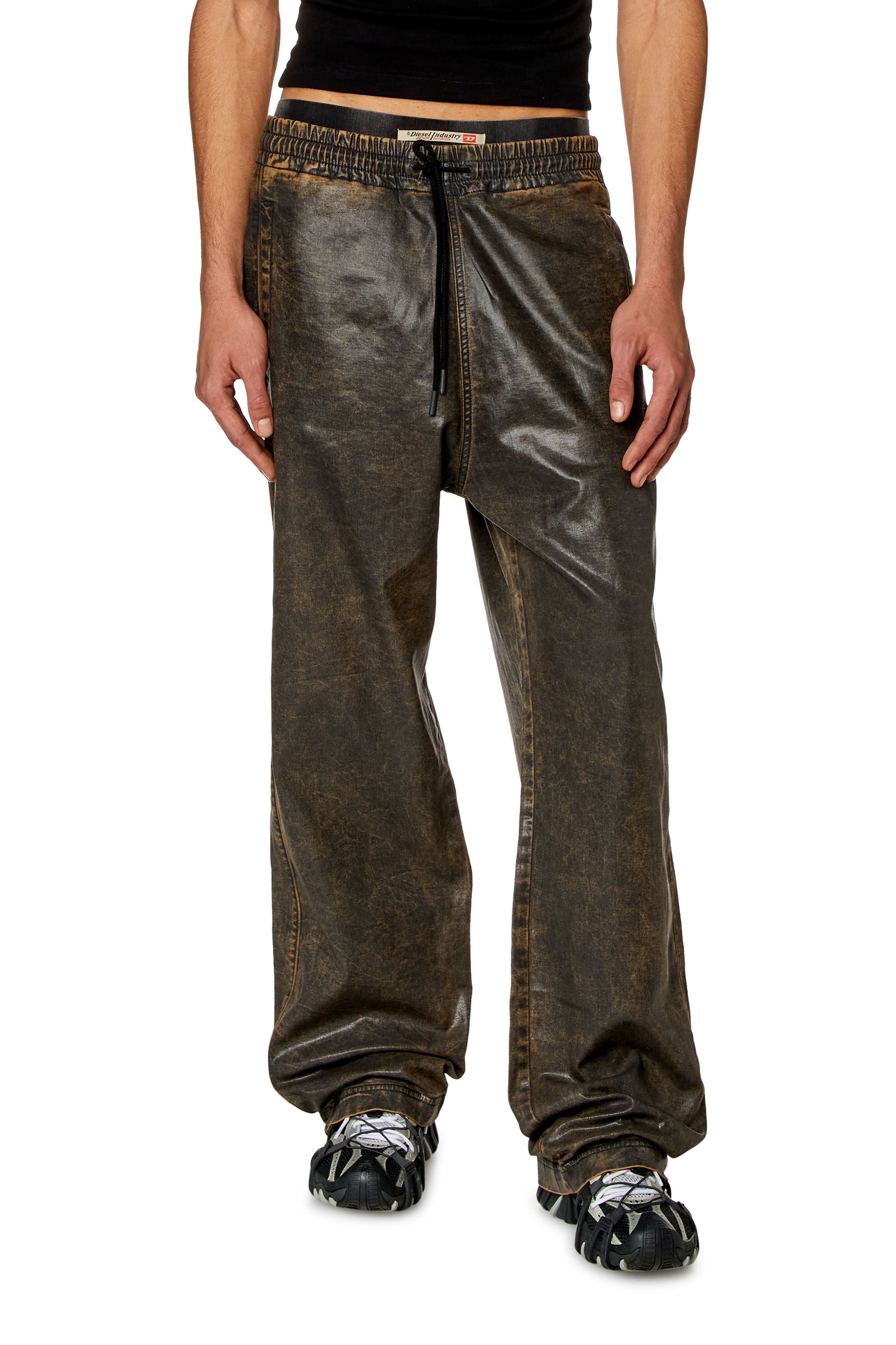 Diesel - Unisex's Relaxed D-Martyans Track Denim 068KR, Black/Brown - 3