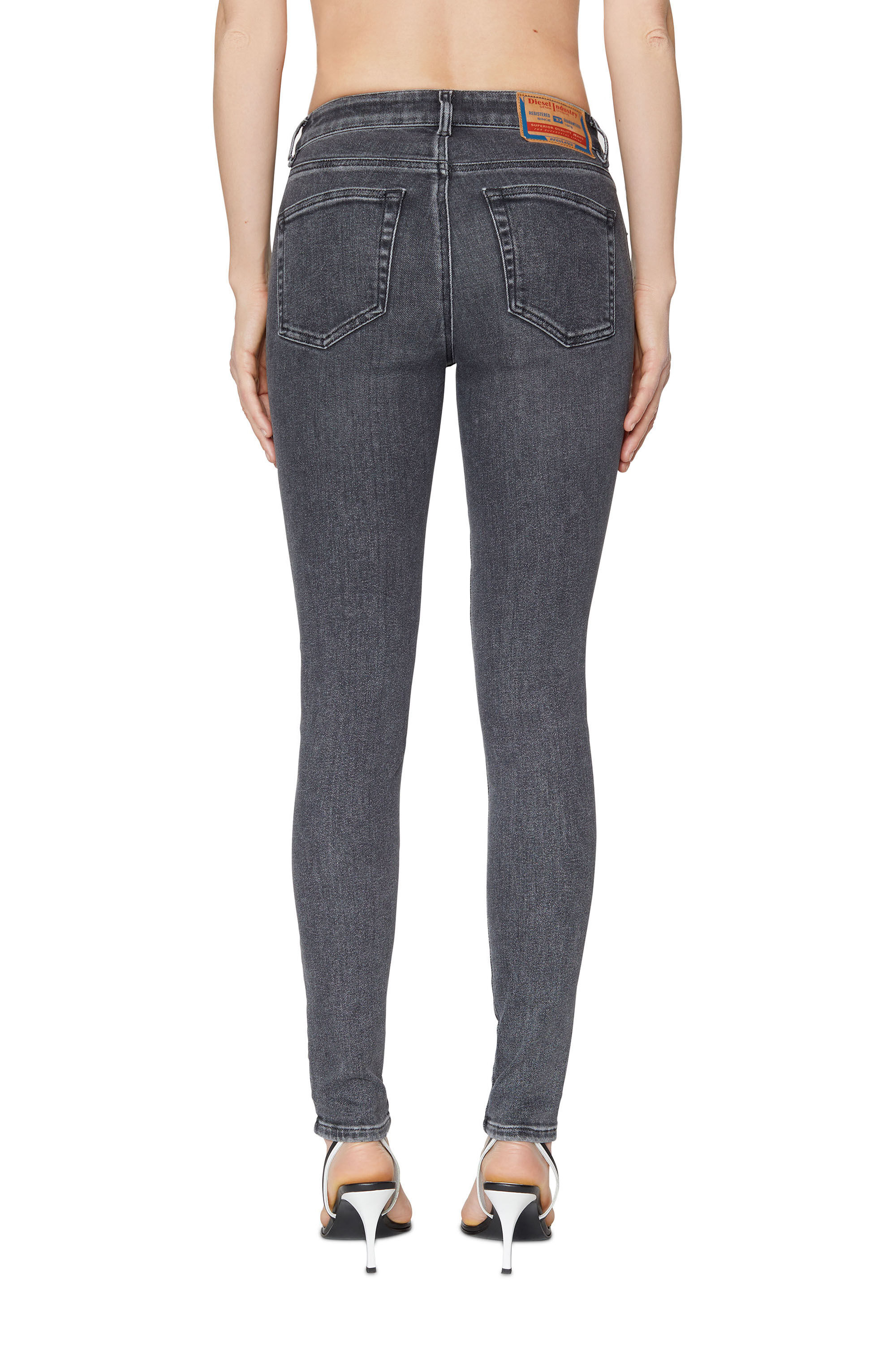 Diesel - Female's Skinny Jeans 2017 Slandy 09D61, Black/Dark Grey - 4