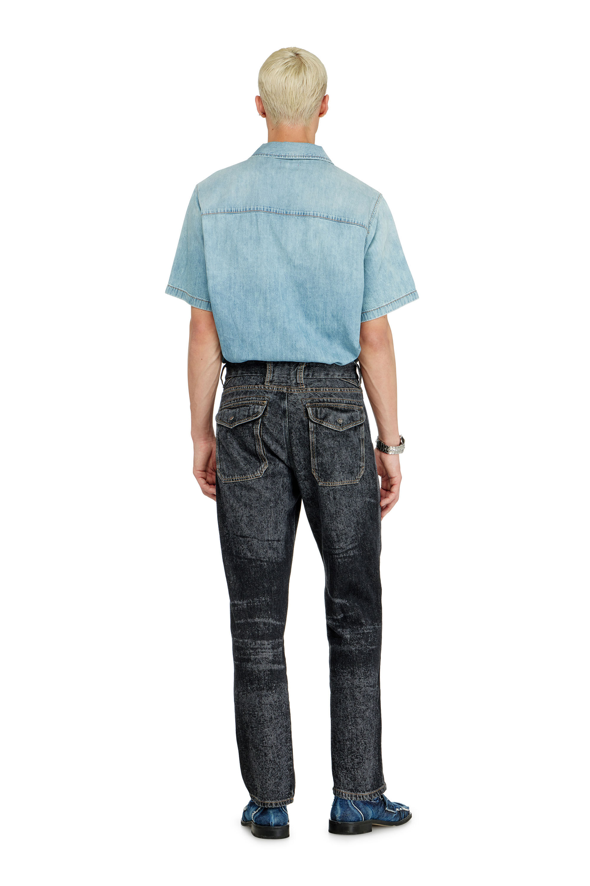 Men's Relaxed Jeans | Low Waist D-MarcusBlack/Dark grey | Diesel US