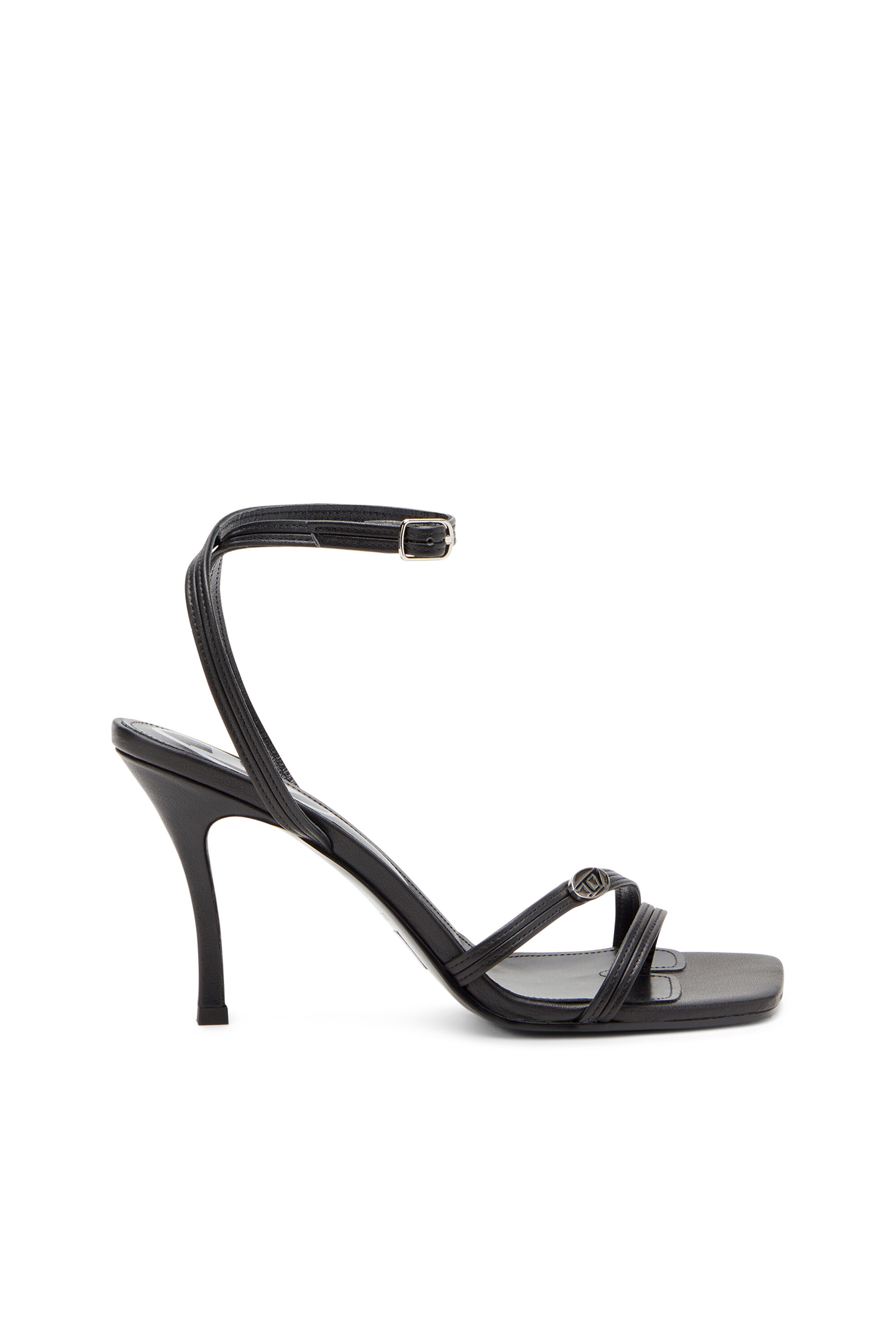 Diesel - D-VENUS SA, D-Venus-Sandales à lanières en cuir nappa Femme in Noir - 1