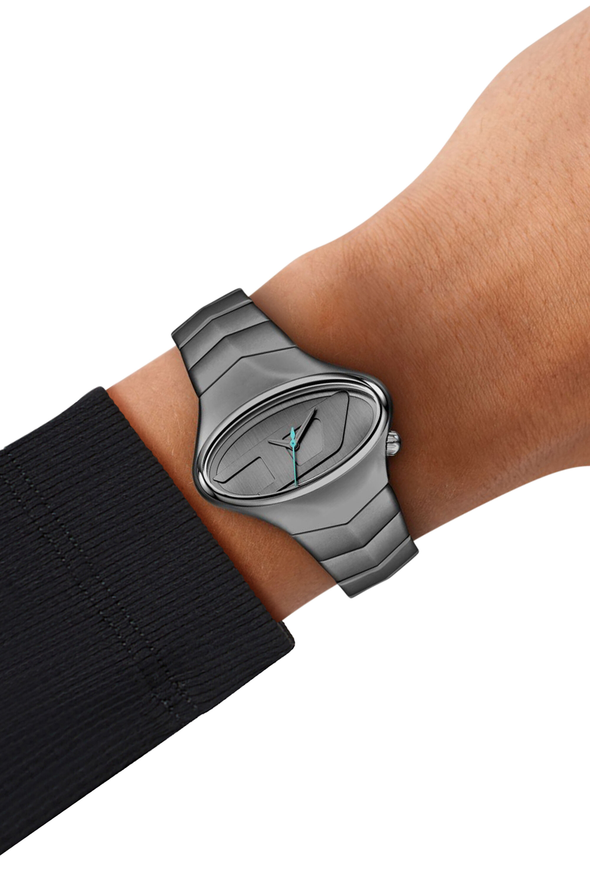Diesel - DZ2229 WATCH, Montre  gunmetal D-Rush en acier inoxydable Homme in Gris - 4