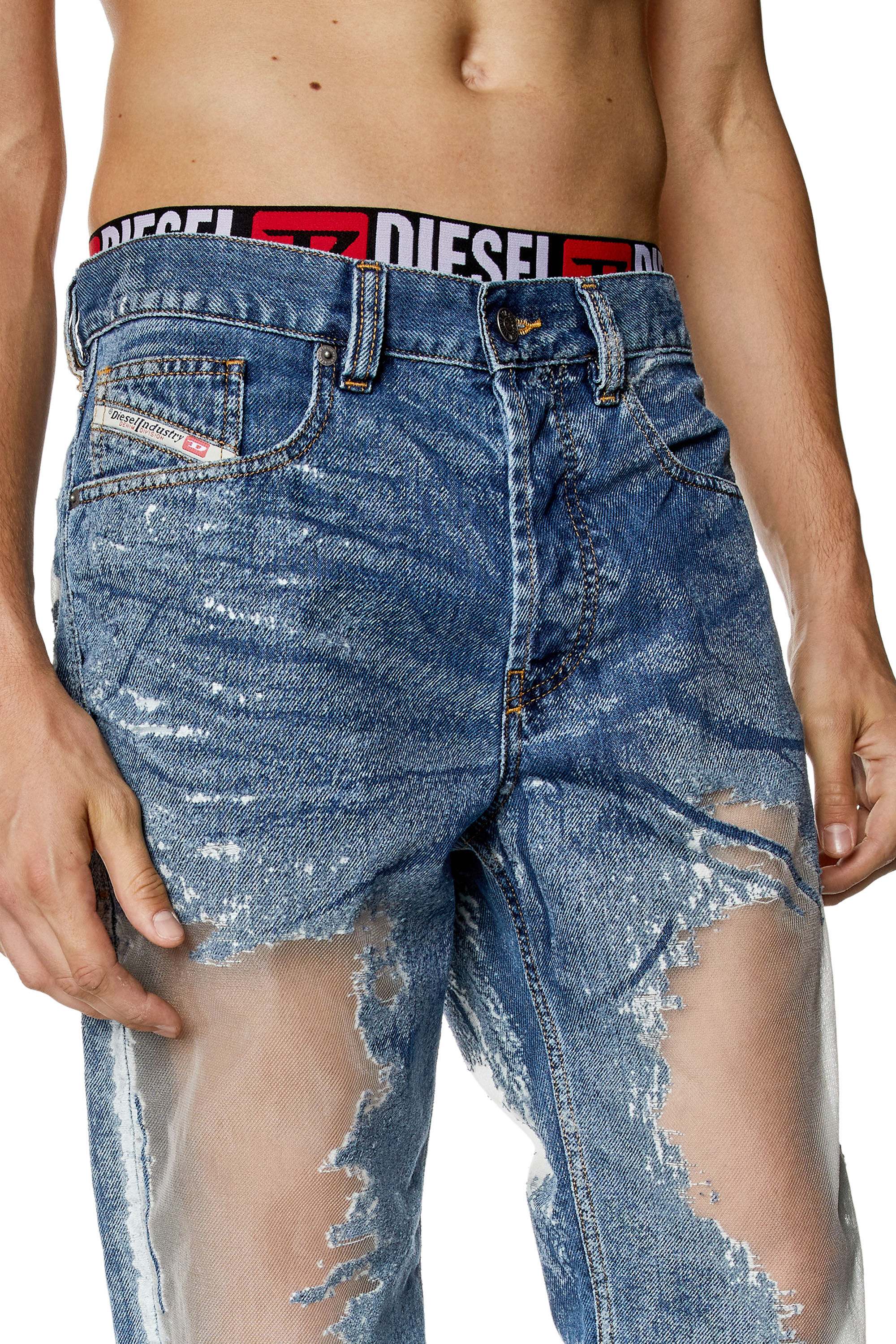 Diesel - Man's Straight Jeans 2010 D-Macs 068JH, Medium blue - 5