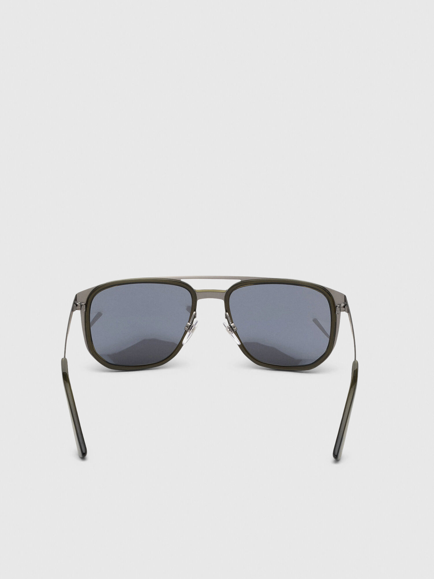 Diesel - DL0294, Male's Navigator sunglasses in metal and acetate in Olive Green - 5