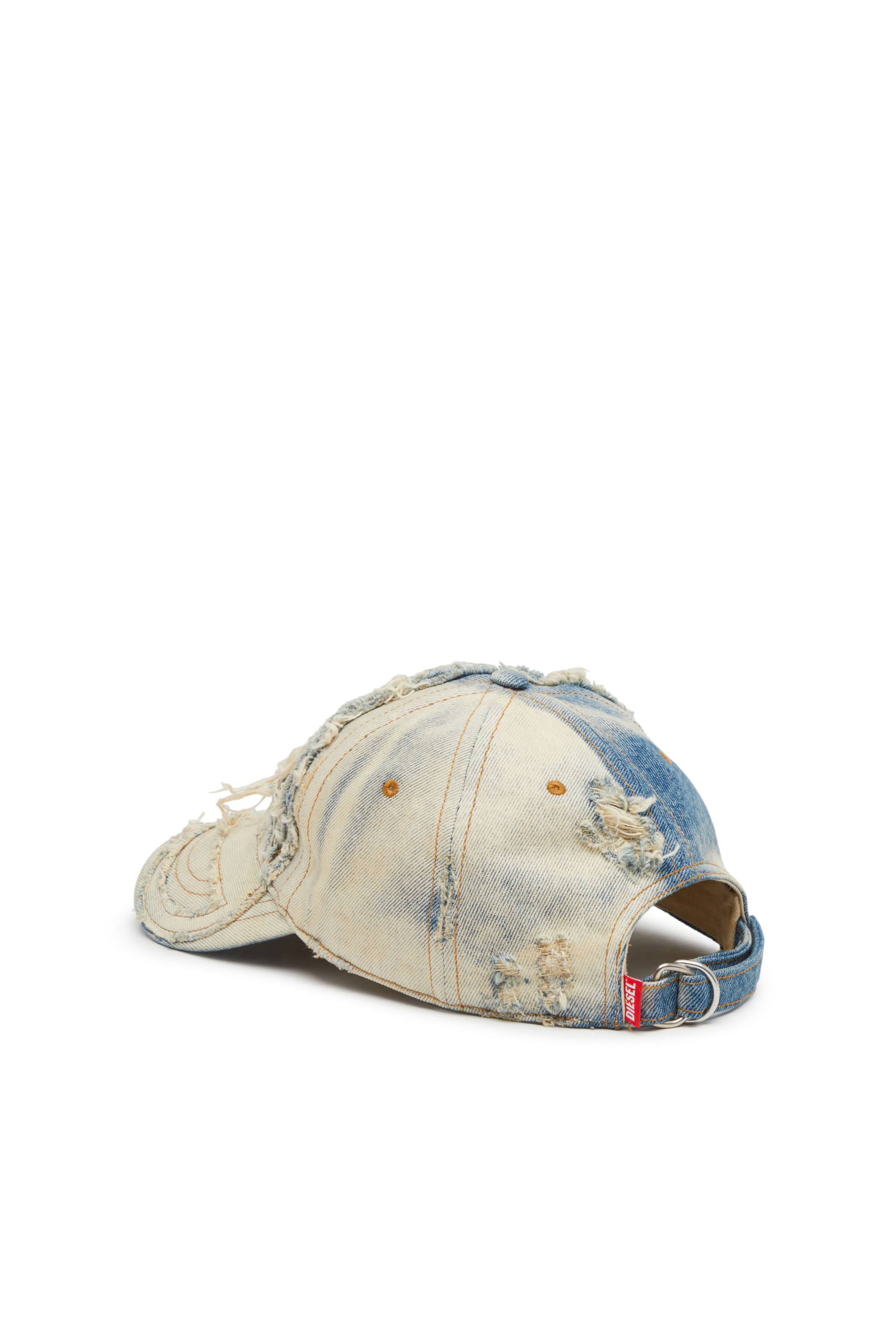 Diesel - C-OBI-DNM, Male's Baseball hat in destroyed denim in Light Blue - 2