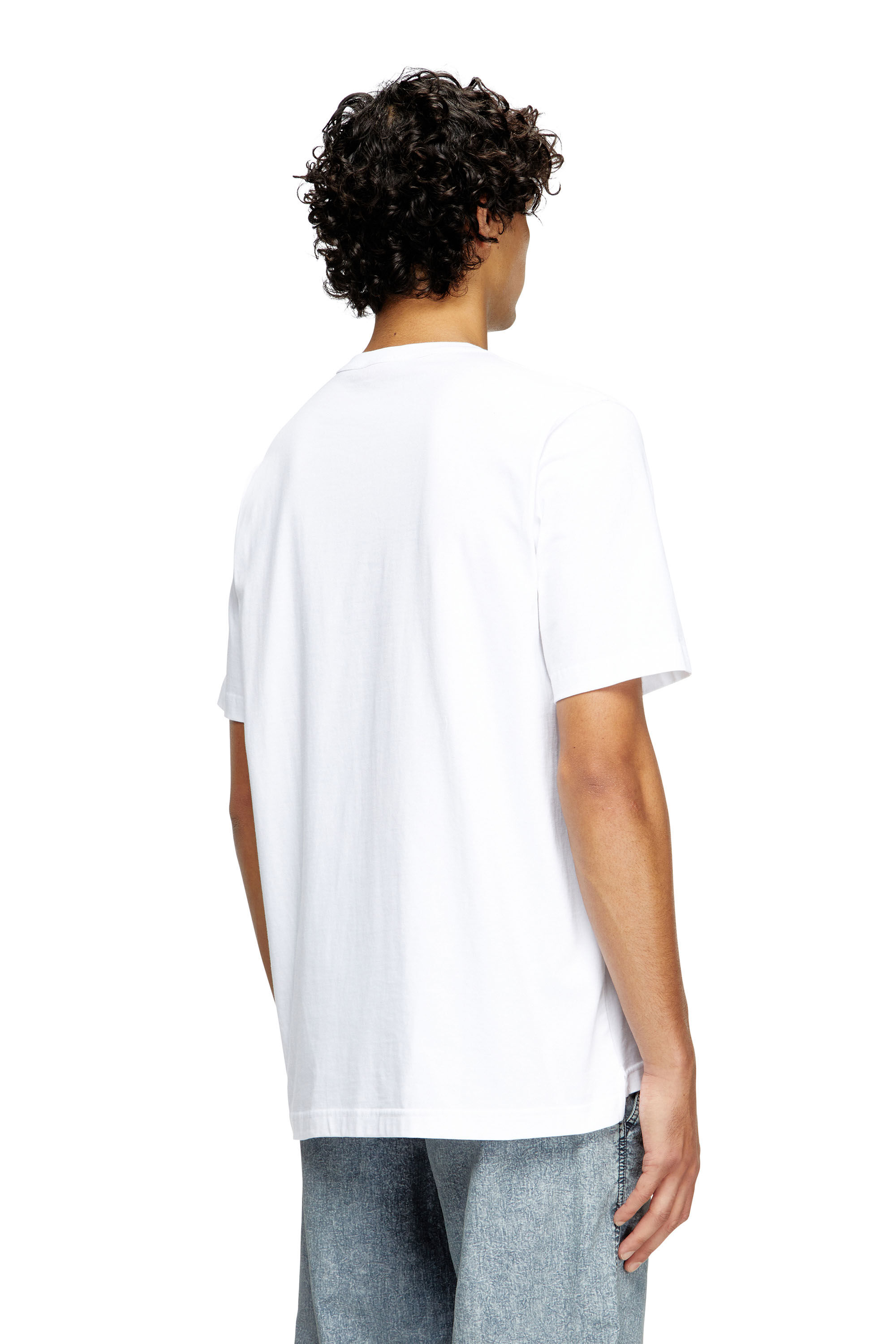 Men's T-shirt with injection moulded logo | White | Diesel