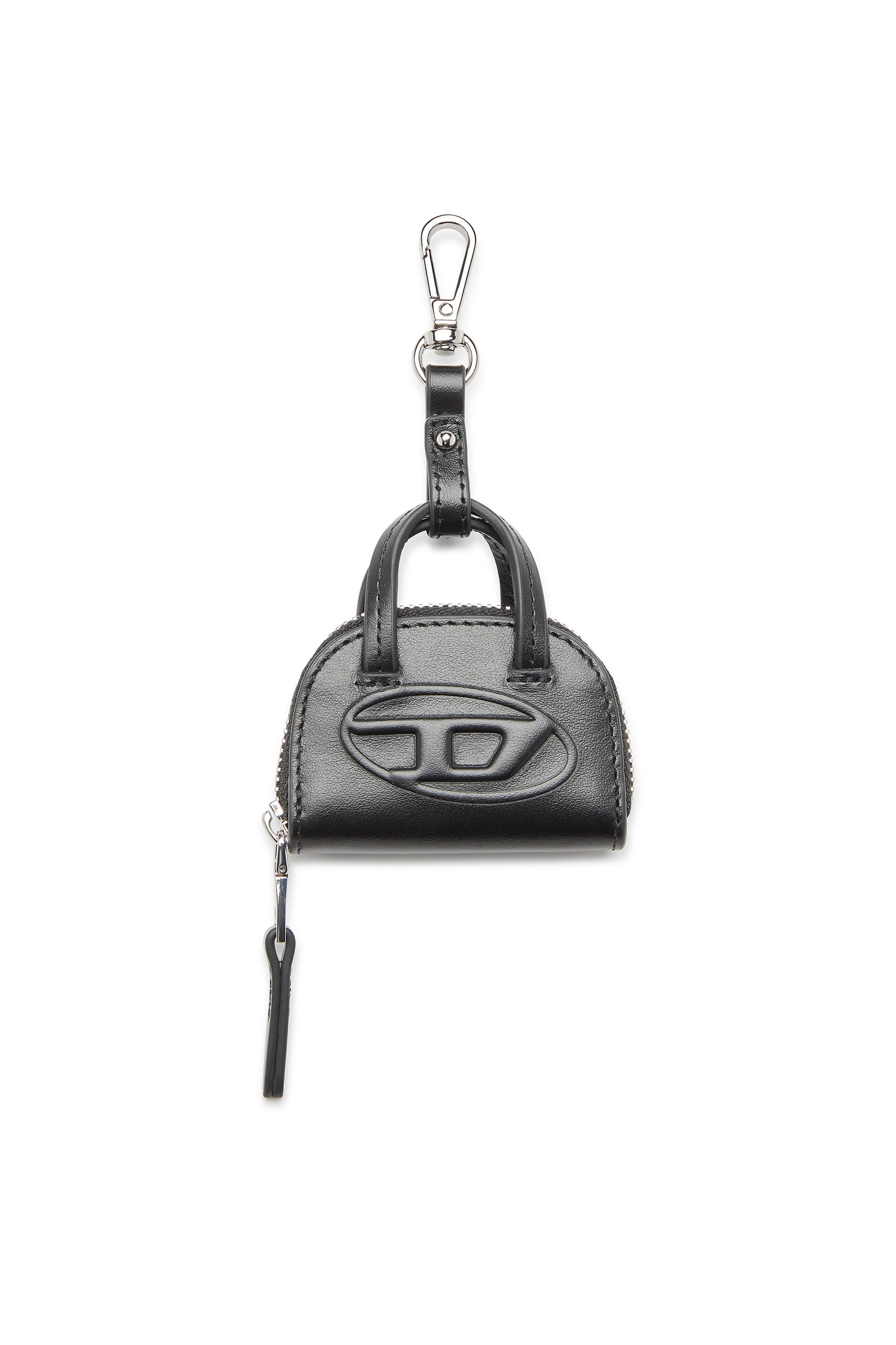 Diesel - 1DR DOME CHARMS, Leather bag charm Mujer in Negro - 1