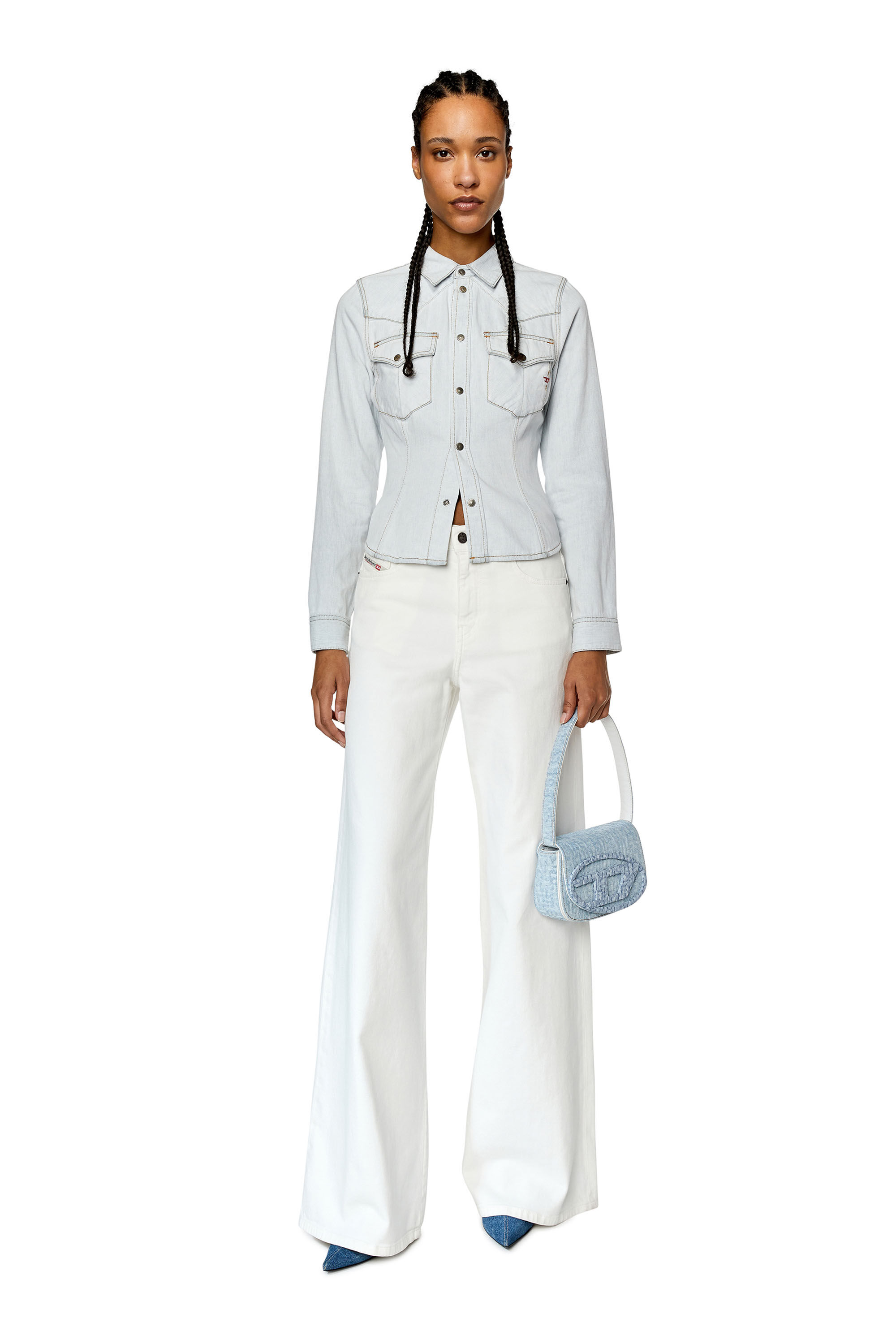 Diesel - Female's Flare Jeans 1978 D-Akemi 09D63, White - 1