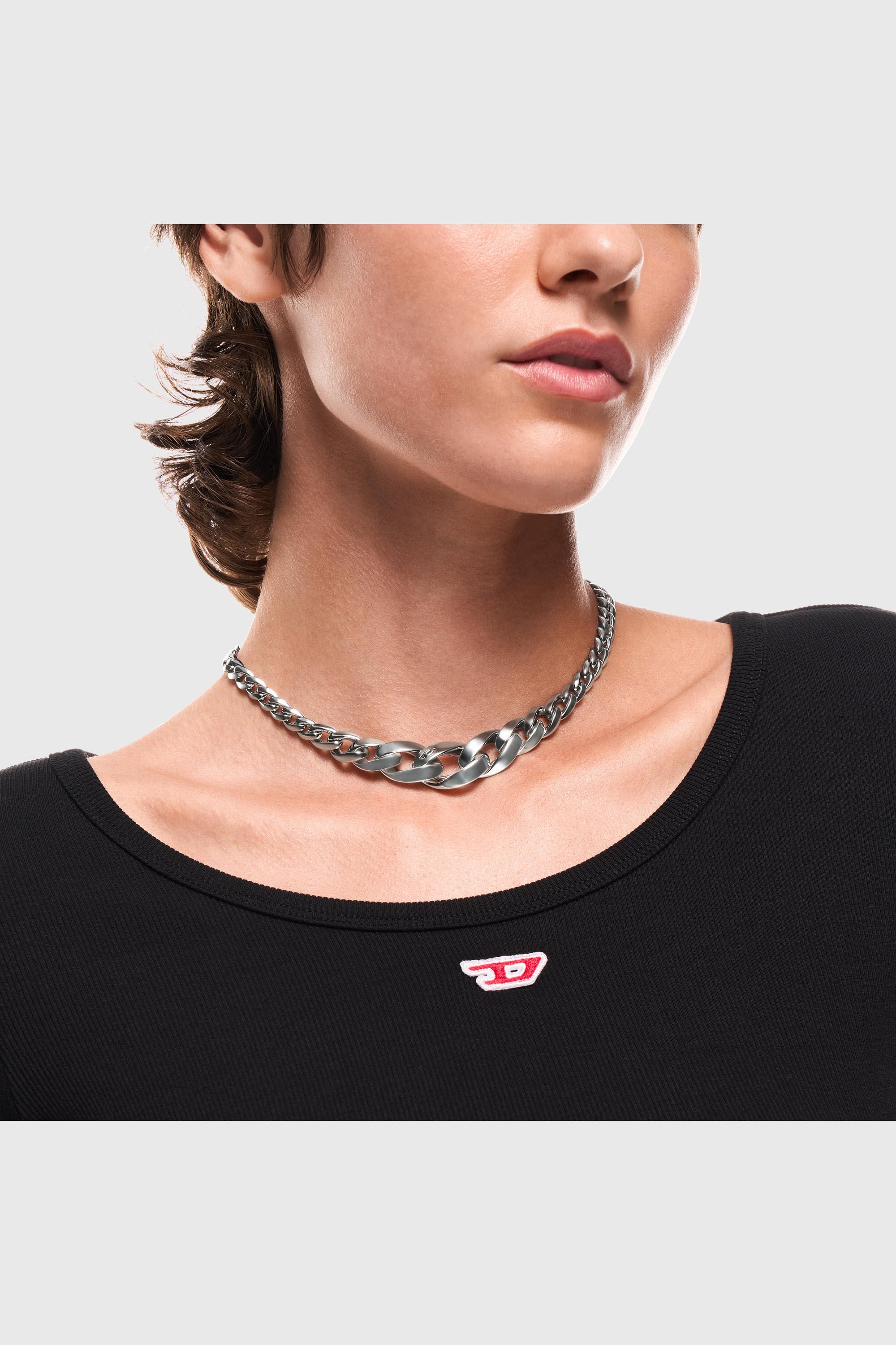 Diesel - DX1720040, Collier cha&icirc;ne en acier inoxydable Mixte in Gris argent&eacute; - 4