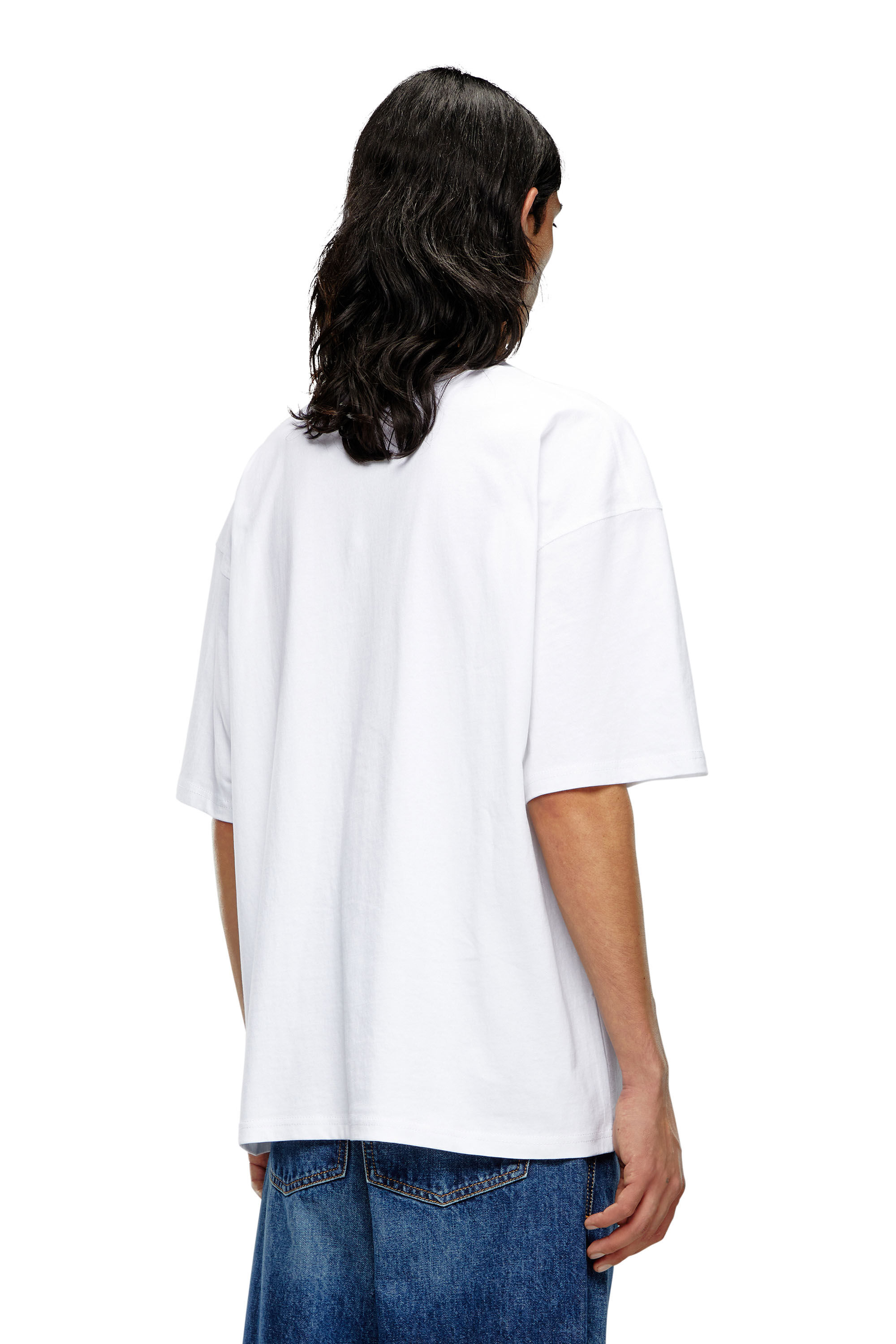 Diesel - T-BOXT-D, T-shirt avec empiècement D brodé Mixte in Blanc - 4