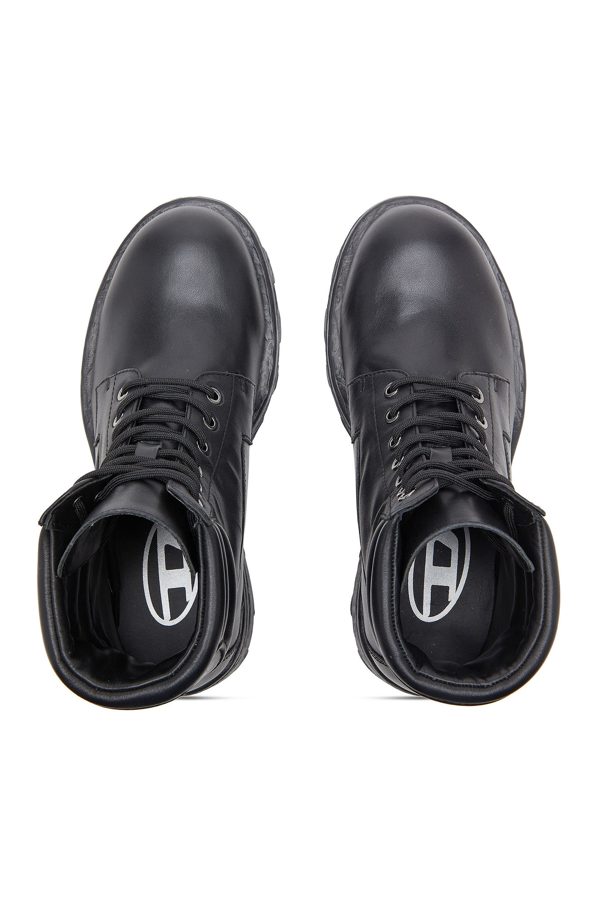 Men's D-Hammer - Combat boots in leather | Black | Diesel