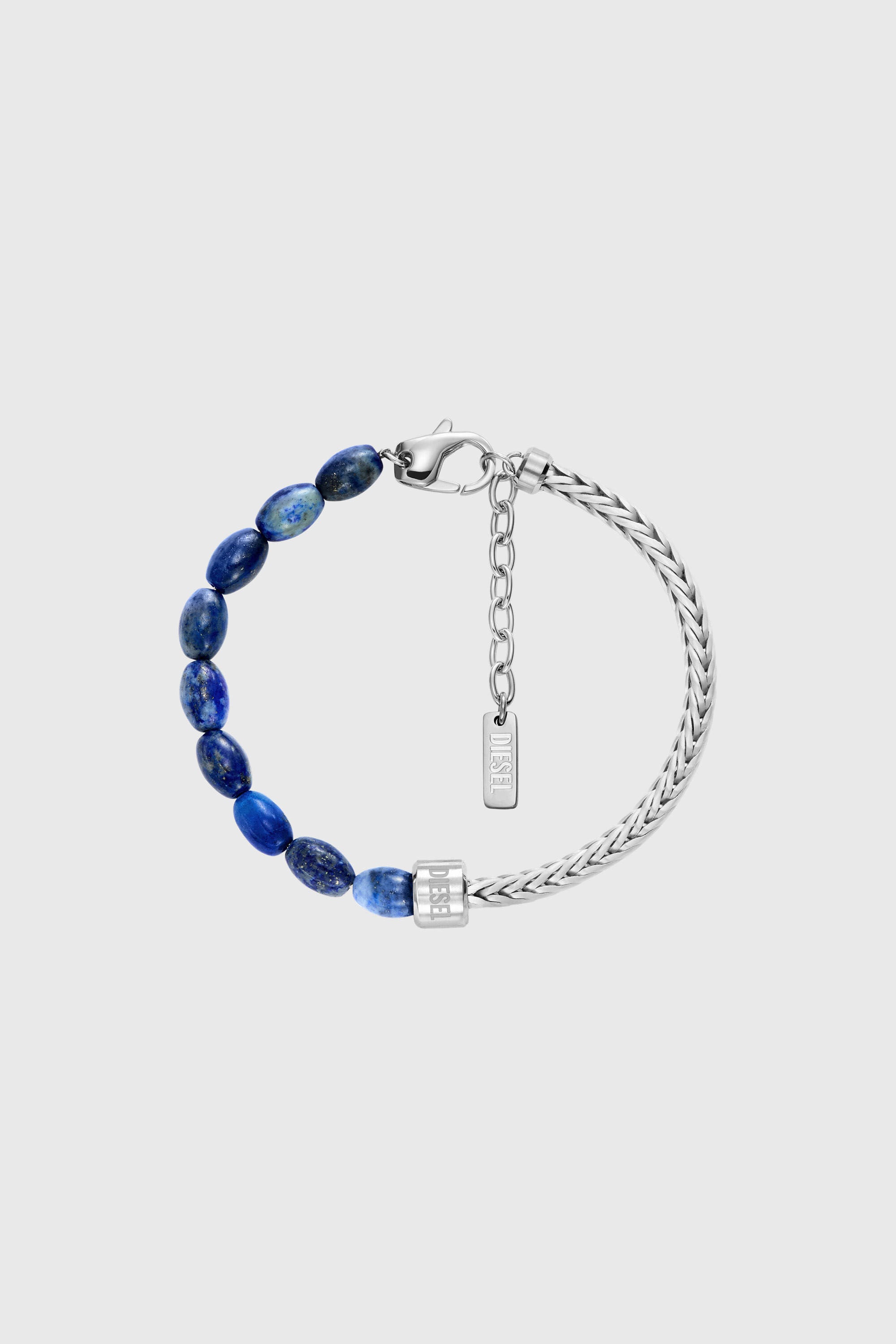Diesel - DX1713040, Pulsera de cuentas de lapisl&aacute;zuli Unisex in Plateado - 1