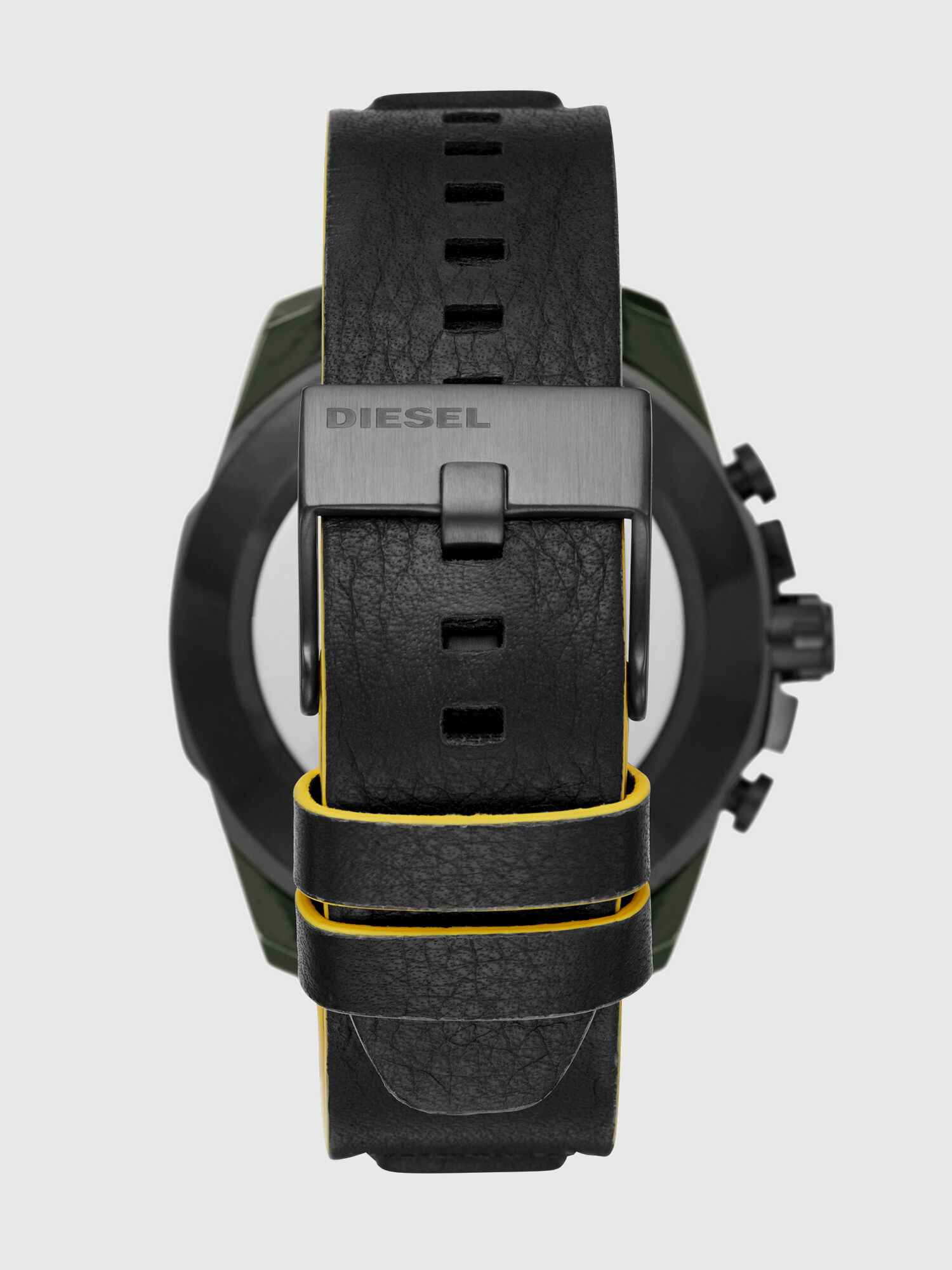 Diesel - DT1012, Male's Mega Chief Hybrid olive case black smartwatch, 48 mm in Black - 3