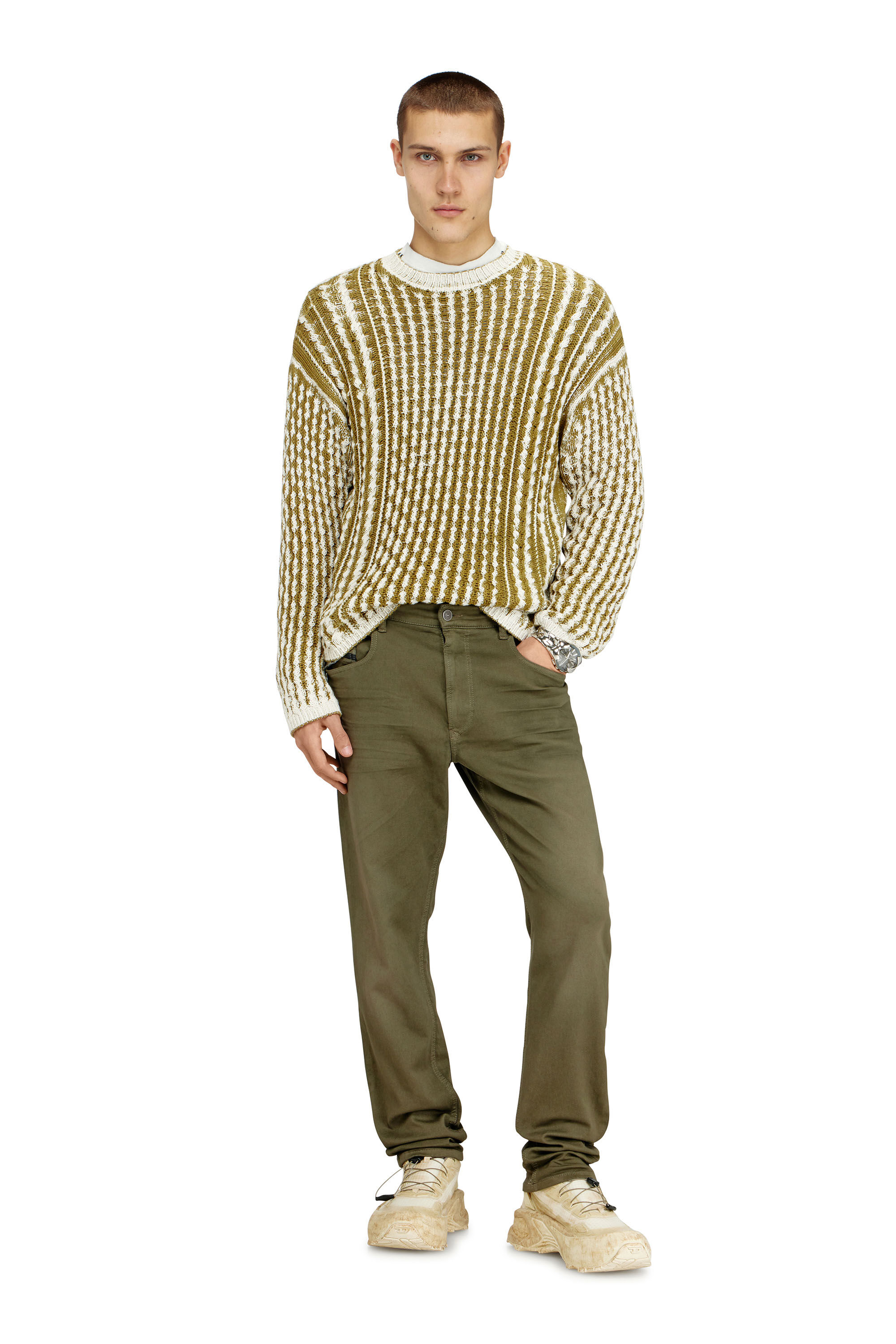 Diesel - Regular 2032 D-Krooley-BW Joggjeans&reg; 0670M Hombre, Verde Militar - 1