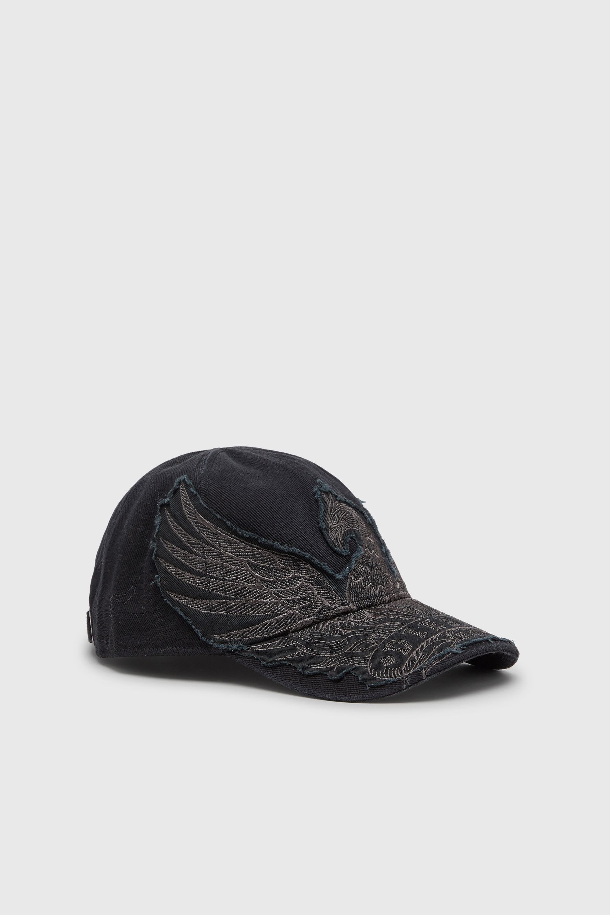 DIESEL C-PHENIX フェニックス 刺繍 キャップ Men's Baseball cap with Phoenix embroidery | Black | Diesel US