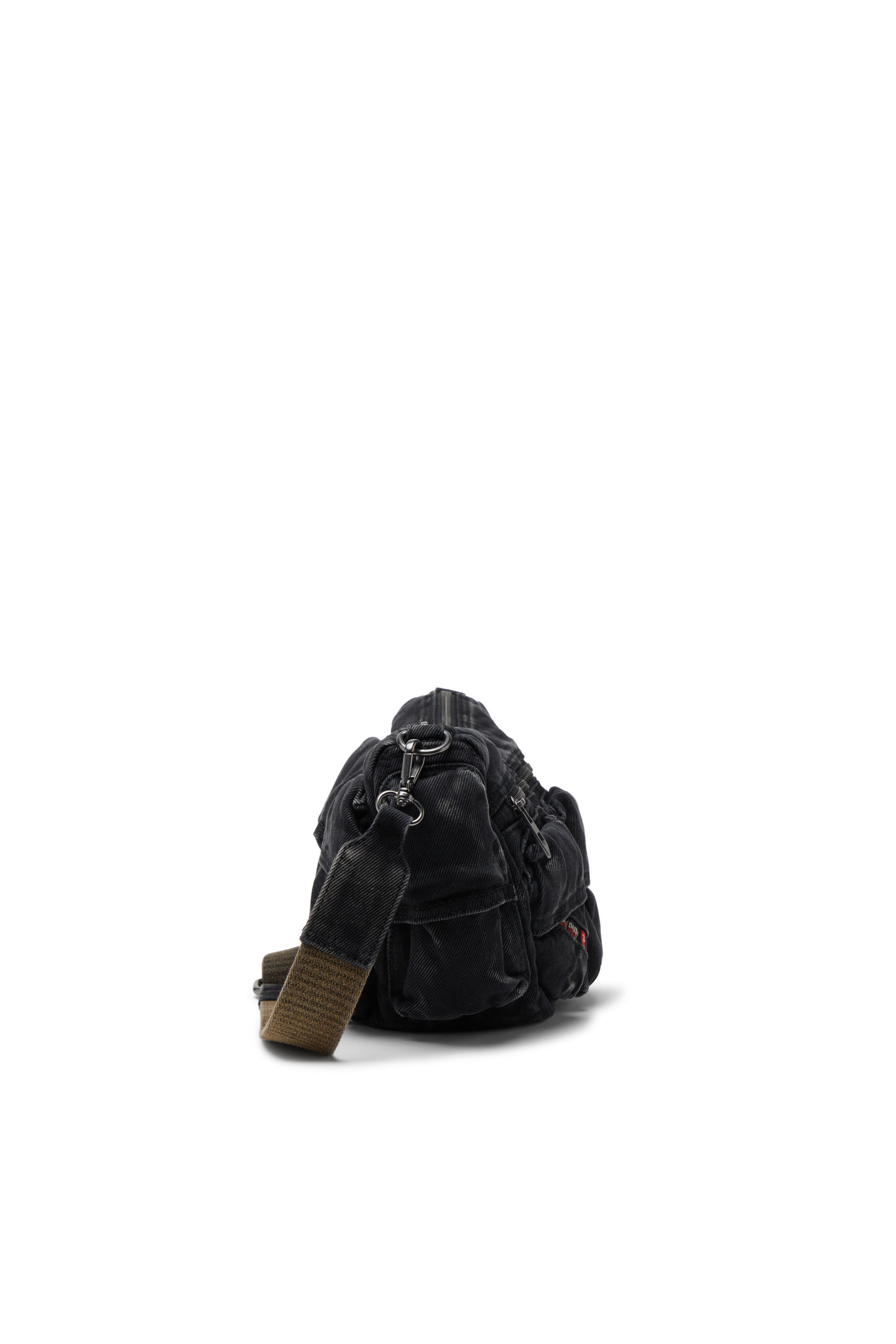 Women's Multi-Pkts-Multipocket bag in washed denim | Black