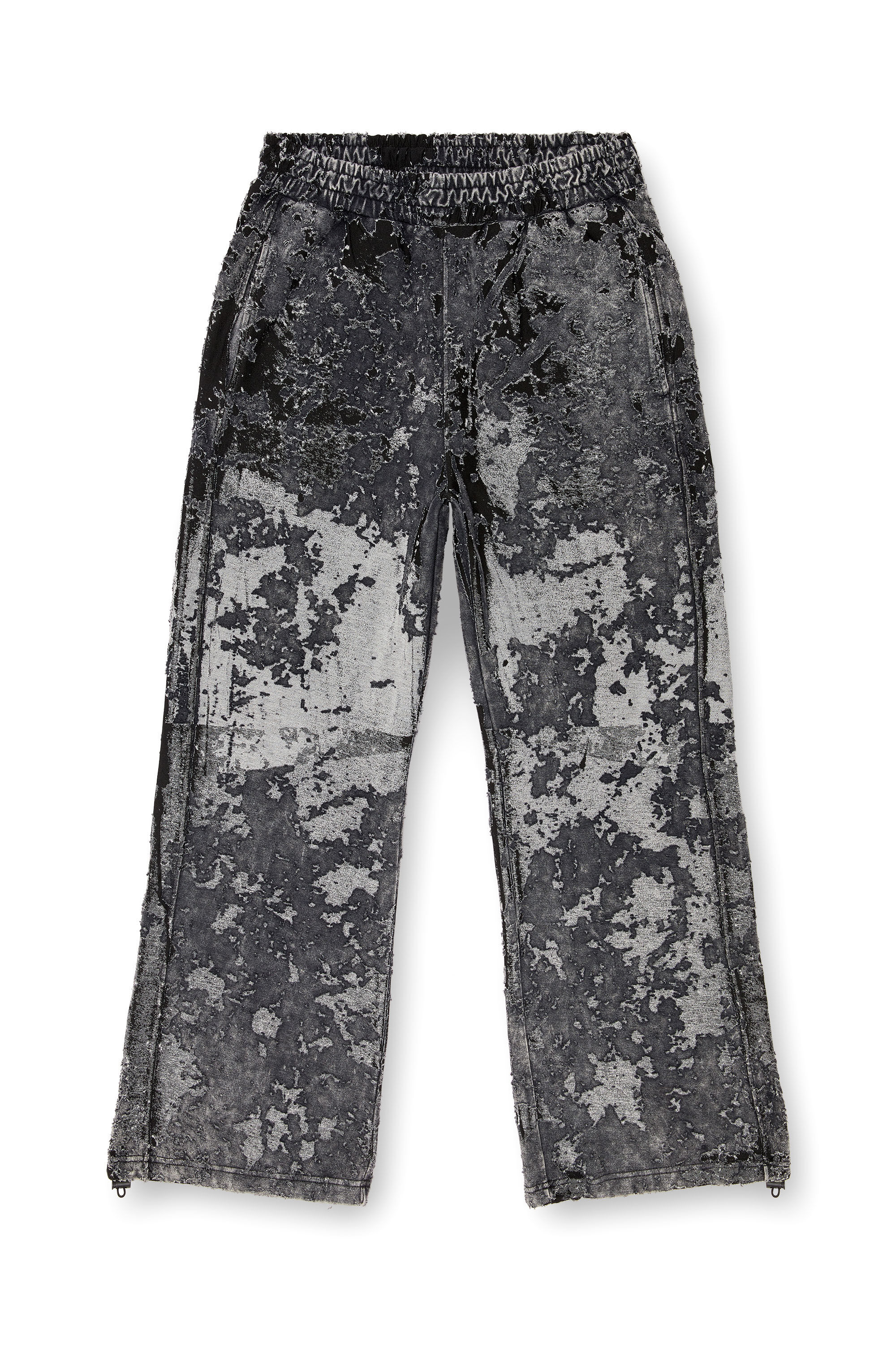 Diesel - P-MARTIS-SHOW, Pantalon de survêtement dévoré avec effet camouflage Homme in Noir - 2