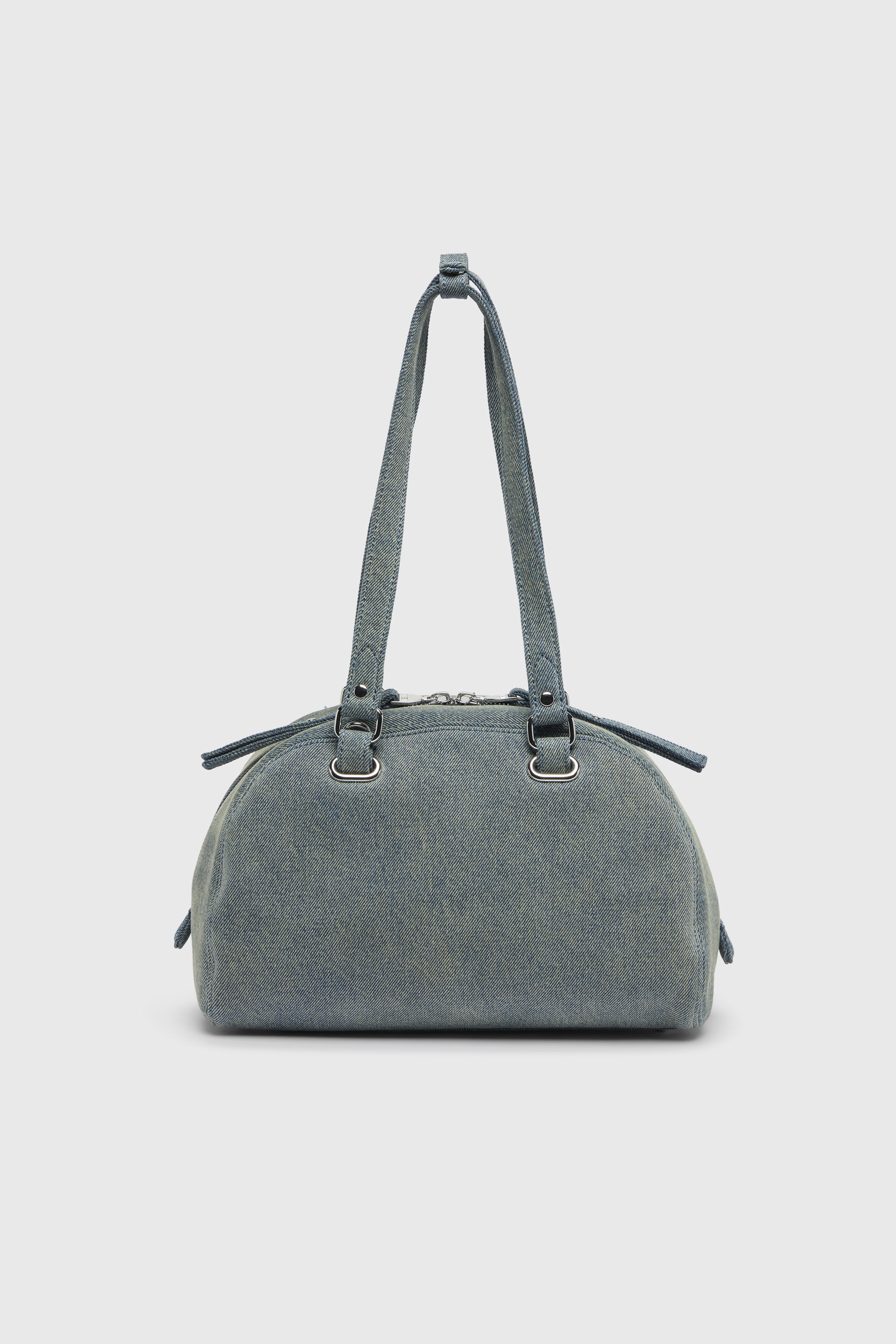 Women's 1DR Dome-Shoulder bag in denim with Oval D logo | Blue