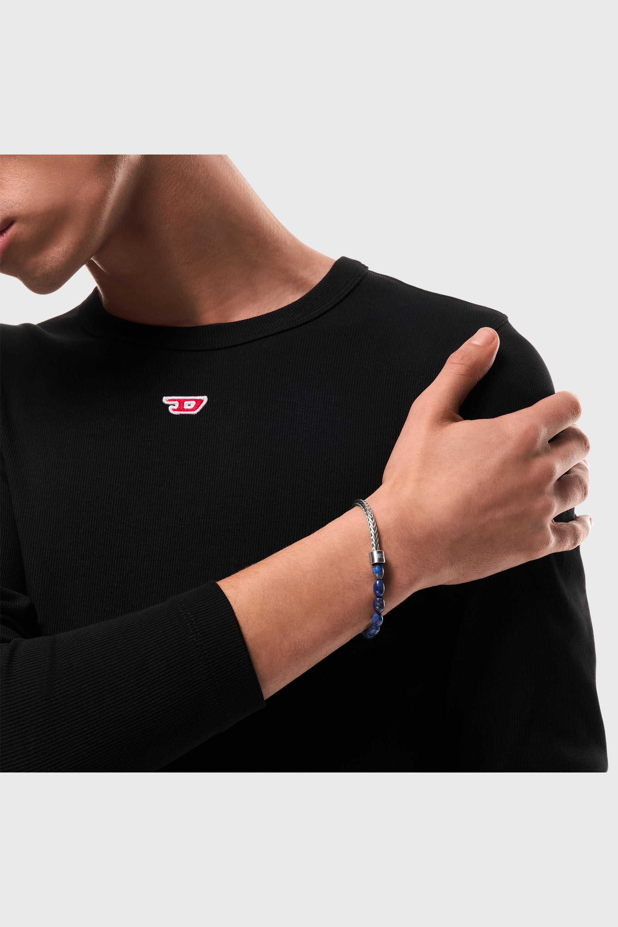 Women's Lapis Beaded Bracelet | Silver | Diesel {{Country}}